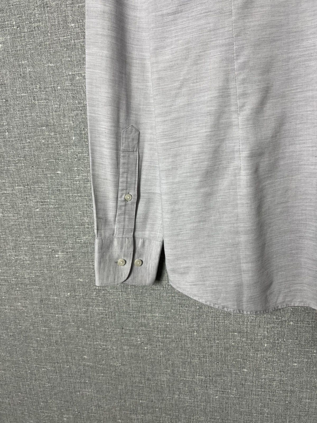 Suitsupply Suitsupply Egyptian Cotton Button Shirt Light Grey Slim Fit Size US M / EU 48-50 / 2 - 13 Thumbnail