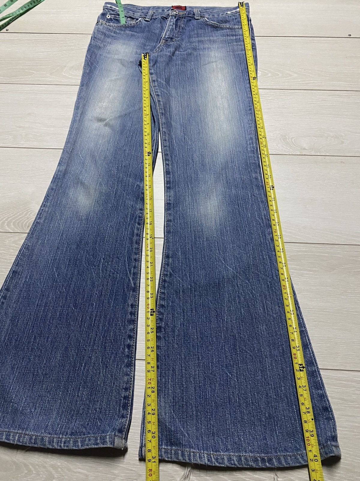 Edwin Vintage Miss Edwin 503 Blue Wash Flare Jeans Size US 30 / EU 46 - 8 Thumbnail