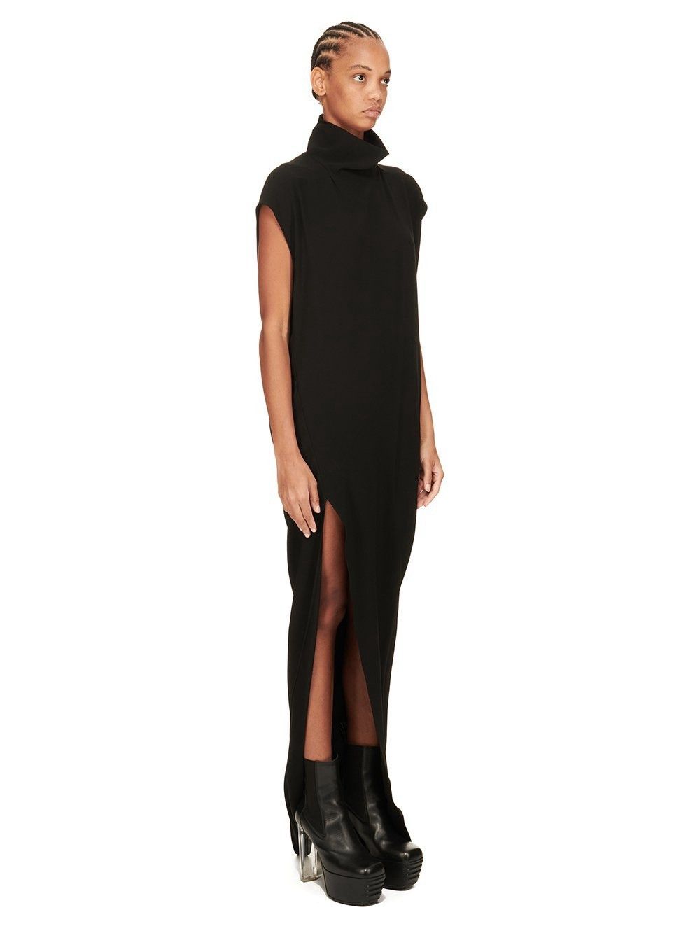 Rick Owens Drkshdw RICK OWENS PORTERVILLE RUNWAY EDFU T DRESS IN BLACK Size L / US 10 / IT 46 - 2 Thumbnail