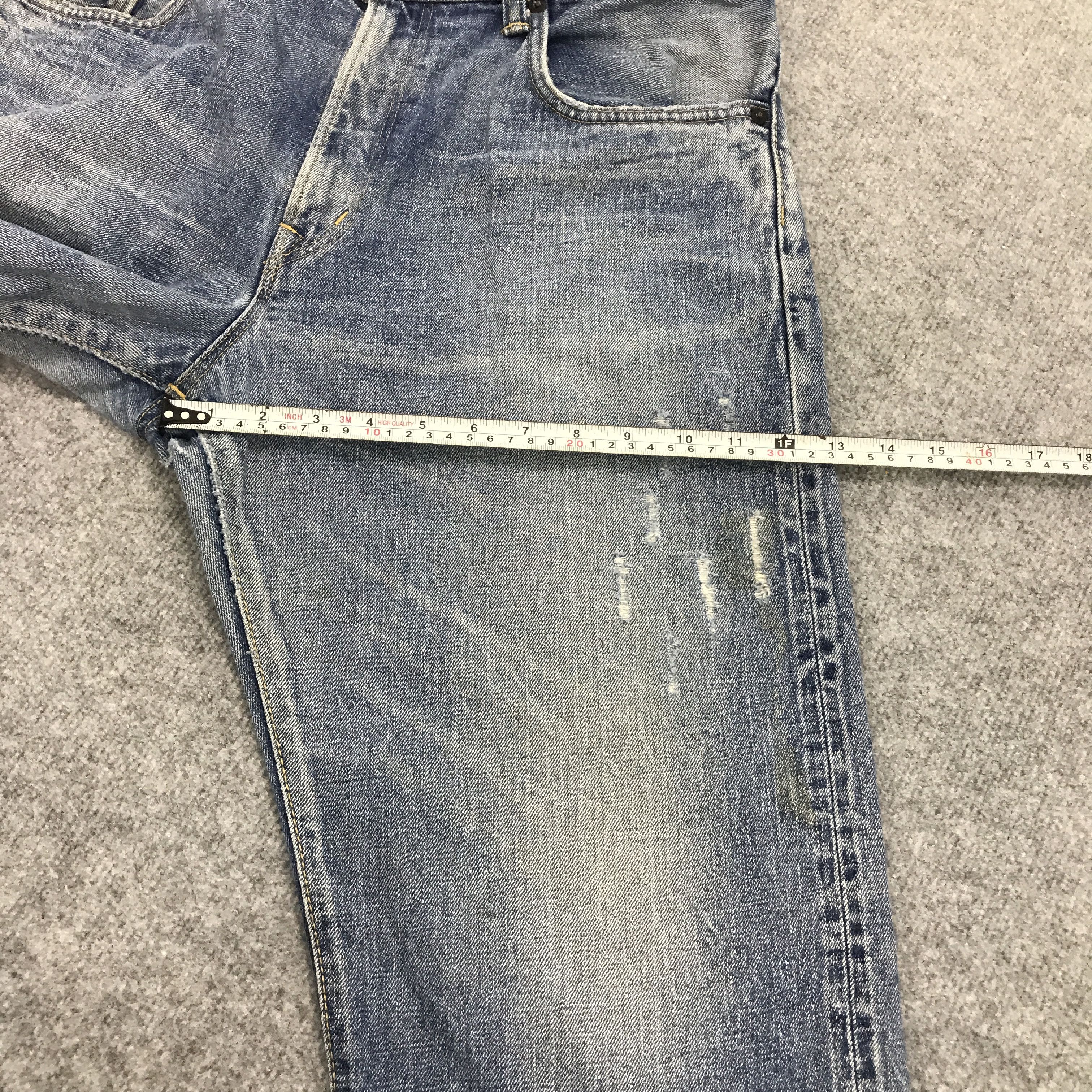 Edwin × Japanese Brand BAGGY STYLE EDWIN JAPAN DISTRESSED DENIM PANTS Size US 32 / EU 48 - 9 Thumbnail