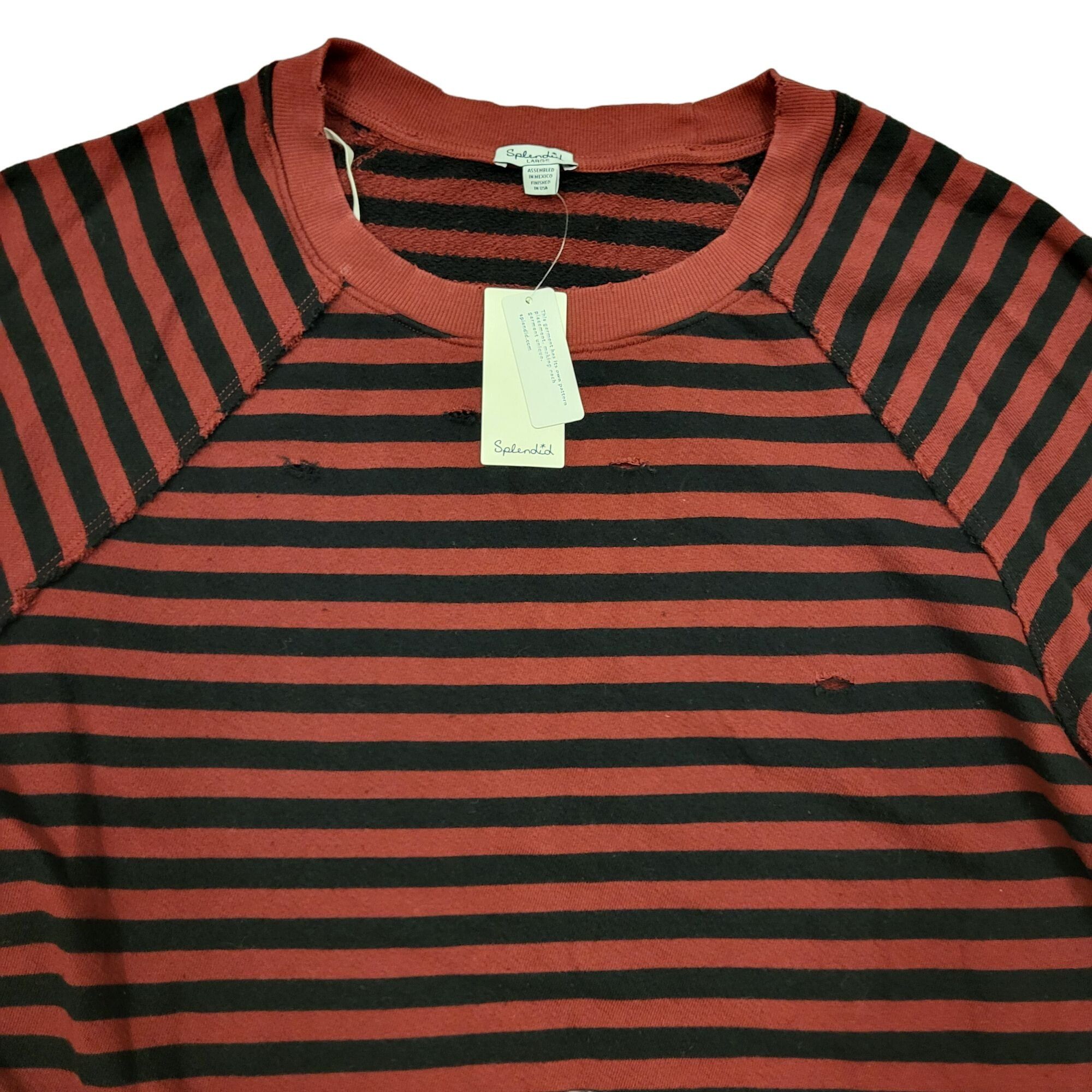 Splendid Splendid Women's West Village Stripe Terry Dress Ruby Women' Size L / US 10 / IT 46 - 5 Thumbnail