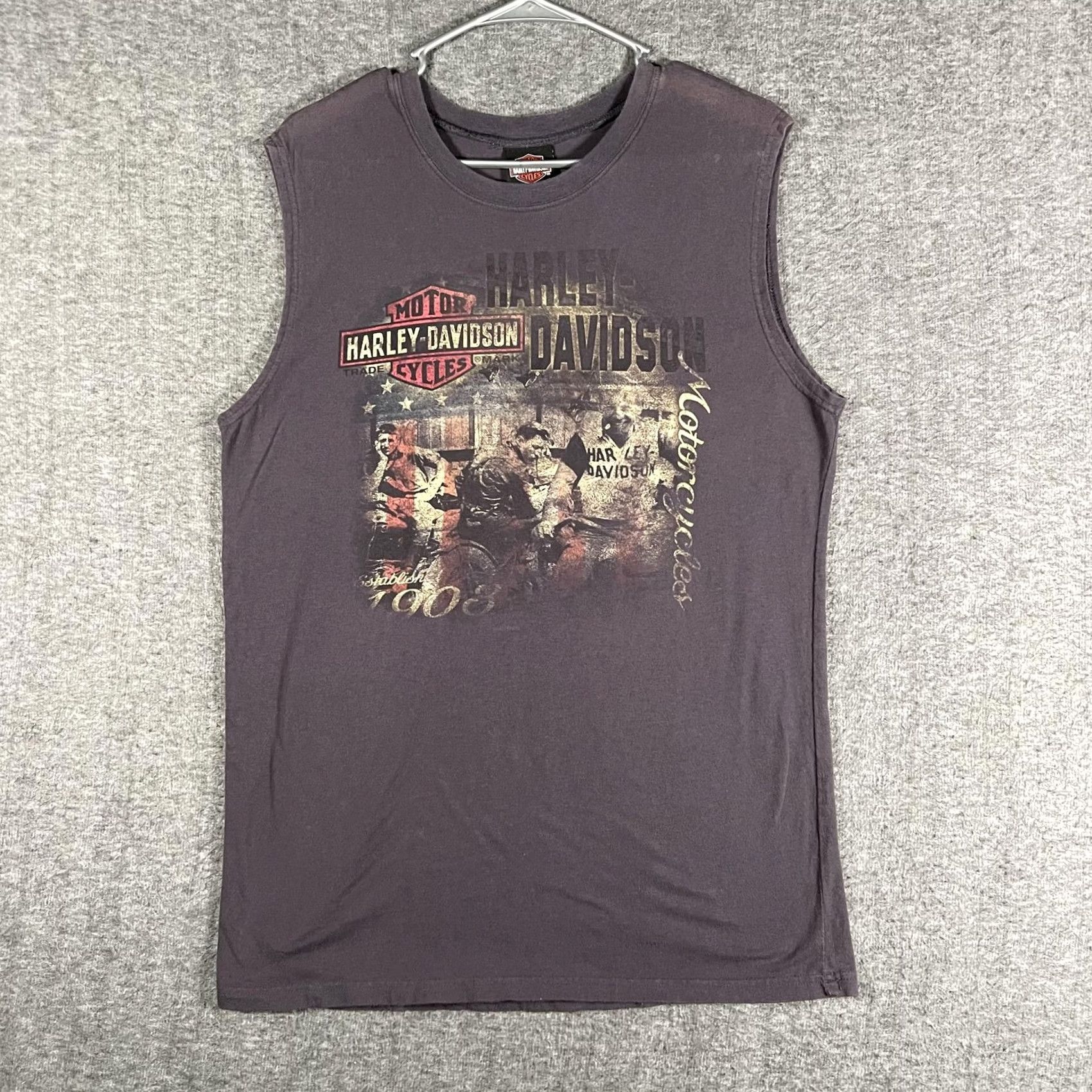 Harley Davidson VINTAGE Harley-Davidson Shirt Mens Large Black Rawhide Olathe KS Sleeveless Biker Y2K Size US L / EU 52-54 / 3 - 2 Thumbnail