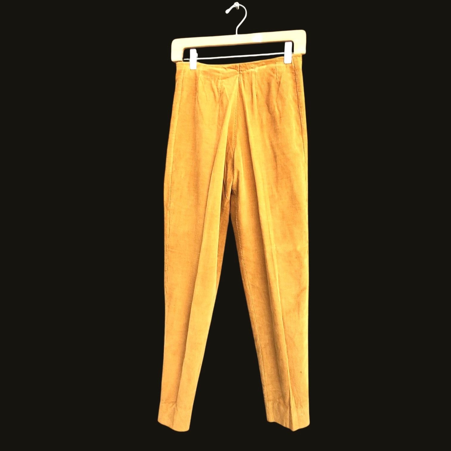 Handmade 50s Mustard Corduroy Cigarette Pants & Velvet Draped Vest Se Size 25" / US 0 / IT 36 - 5 Thumbnail