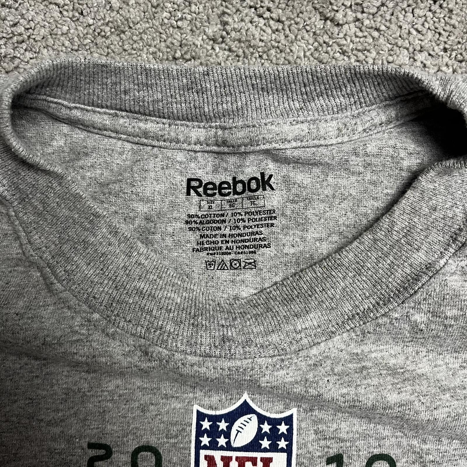 Reebok Reebok 2010 NFL Green Bay Packers Champions T-Shirt Grey Size US XL / EU 56 / 4 - 4 Thumbnail