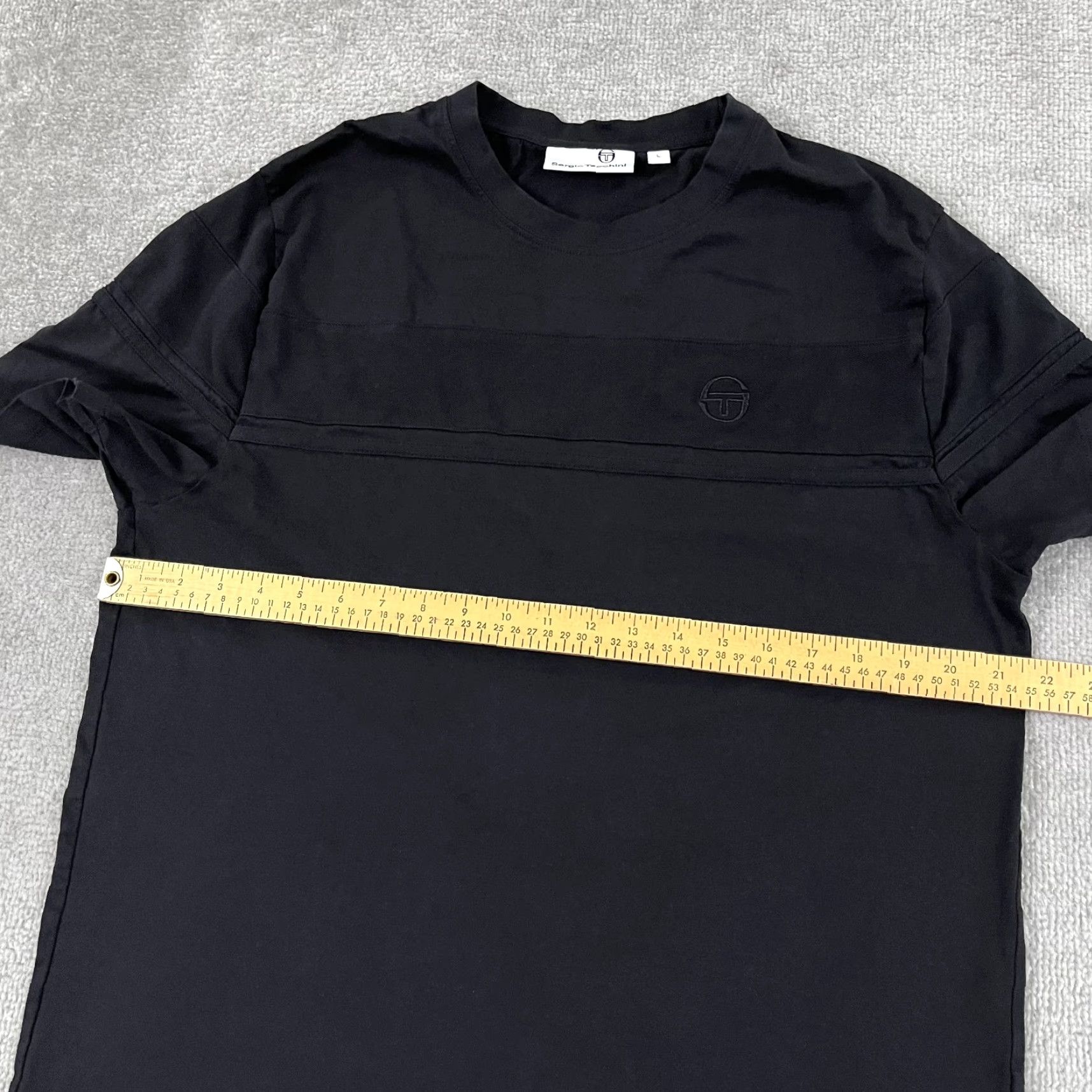 Sergio Tacchini Sergio Tacchini Shirt Mens Large Black Regular Cotton Short Sleeve T-Shirt Logo Classic Outdoor Preppy Men Size US L / EU 52-54 / 3 - 5 Thumbnail