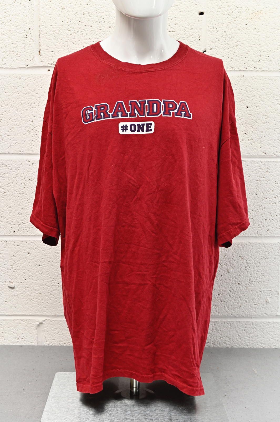 Gildan Gildan Red Grandpa #1 T-Shirt Mens Size 2XL Size US XXL / EU 58 / 5 - 2 Thumbnail