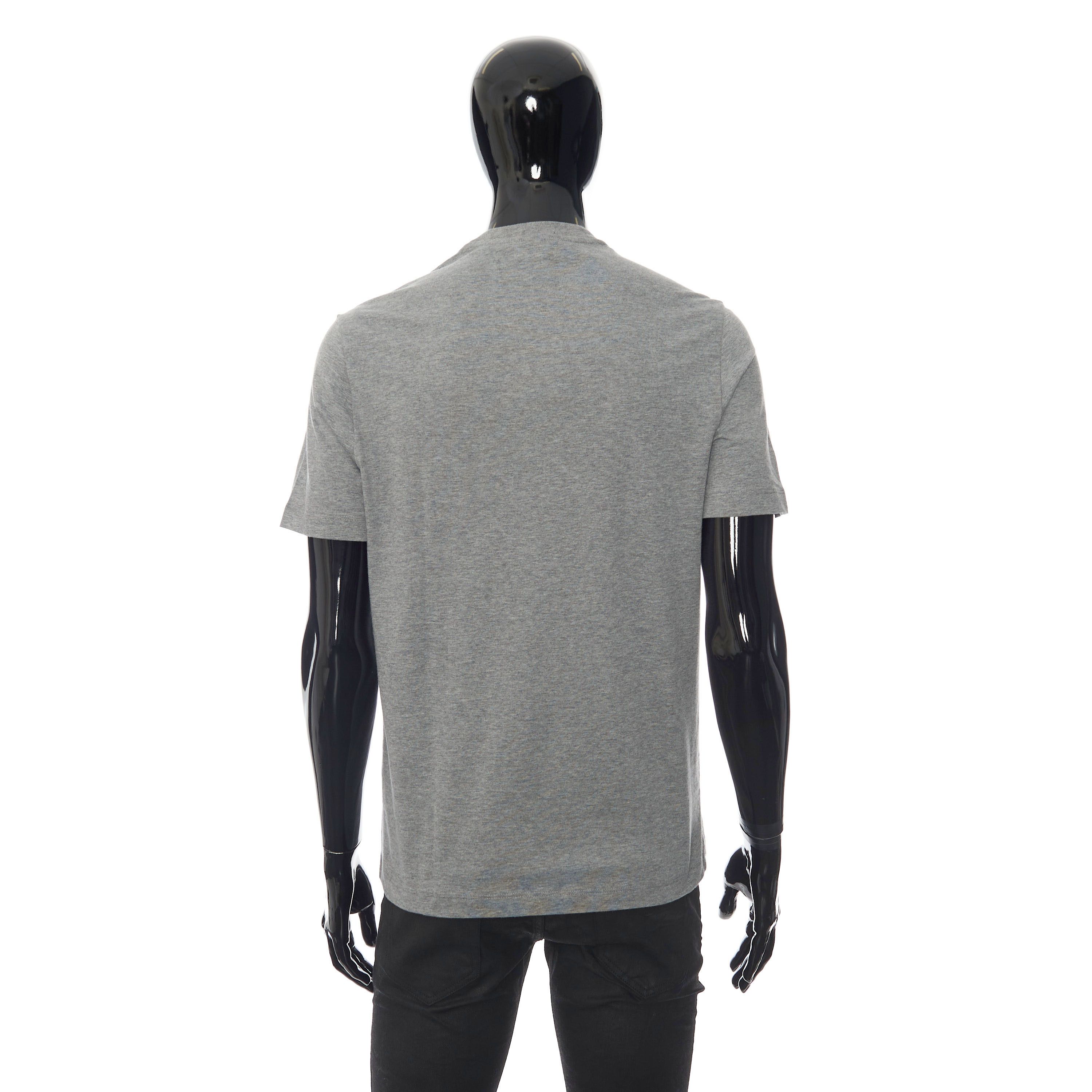 Brioni Crewneck Tshirt In Grey Printed Cotton Jersey Size US M / EU 48-50 / 2 - 5 Thumbnail