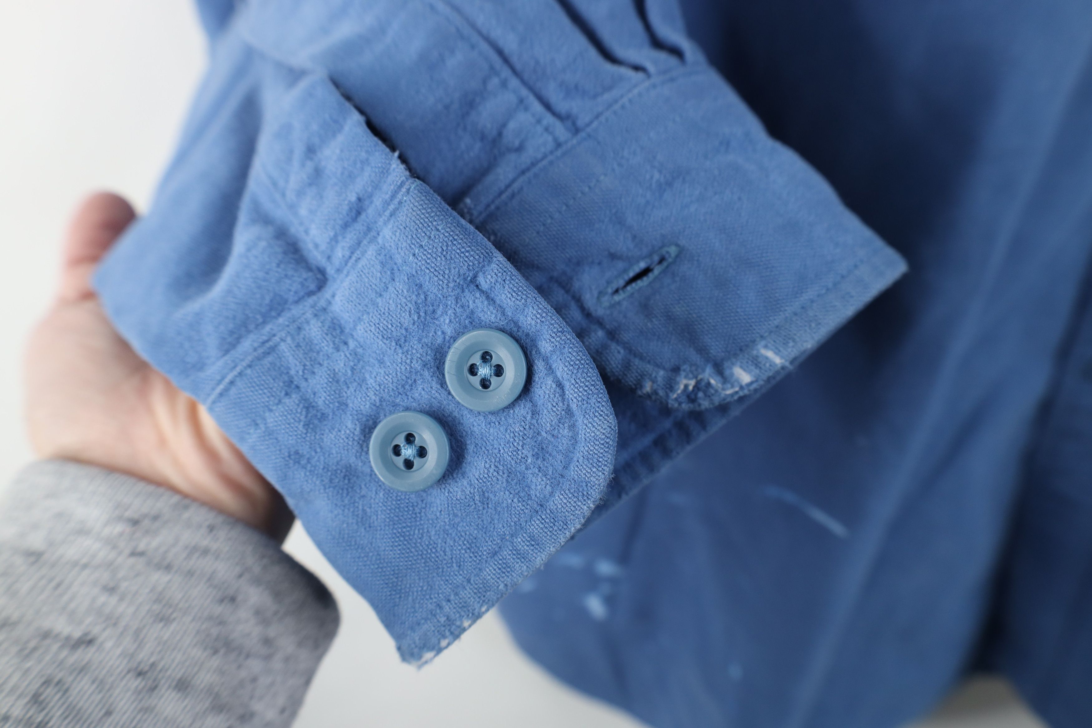 L.L. Bean Vintage LL Bean Chamois Cloth Collared Button Shirt Blue Size US XXL / EU 58 / 5 - 11 Thumbnail