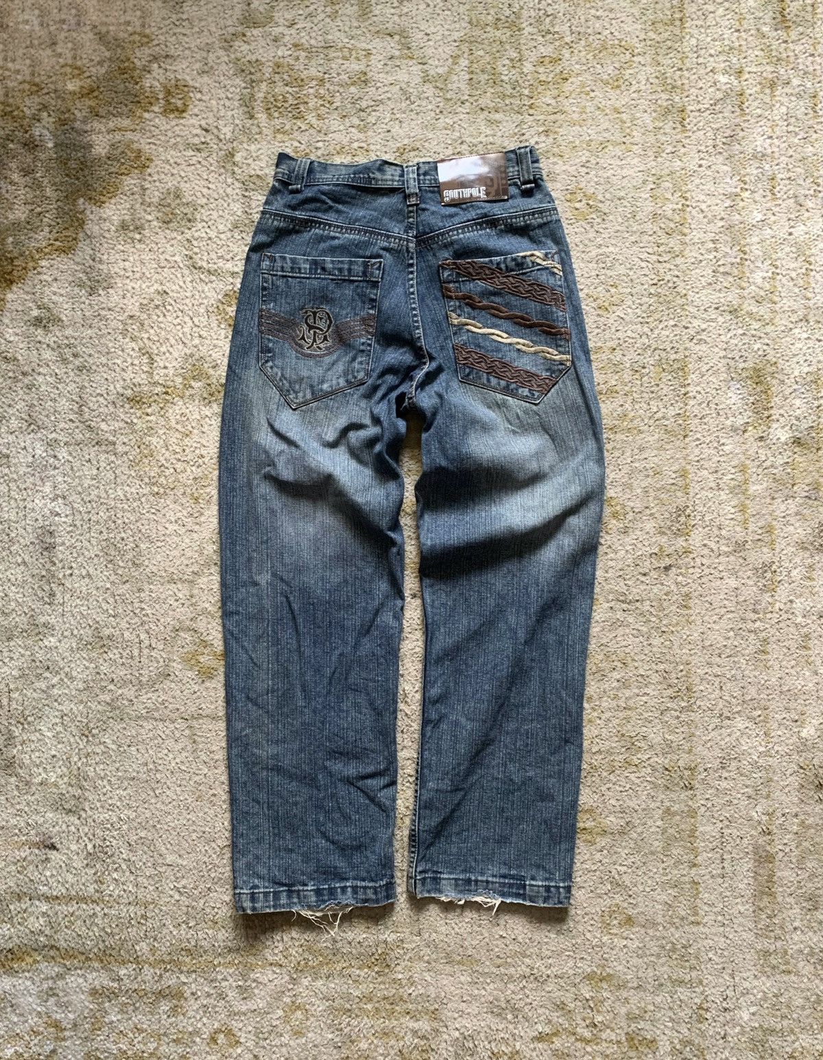 image of Jnco x Southpole Vintage Southpole Y2K Embroidered Jeans in Denim, Men's (Size 30)