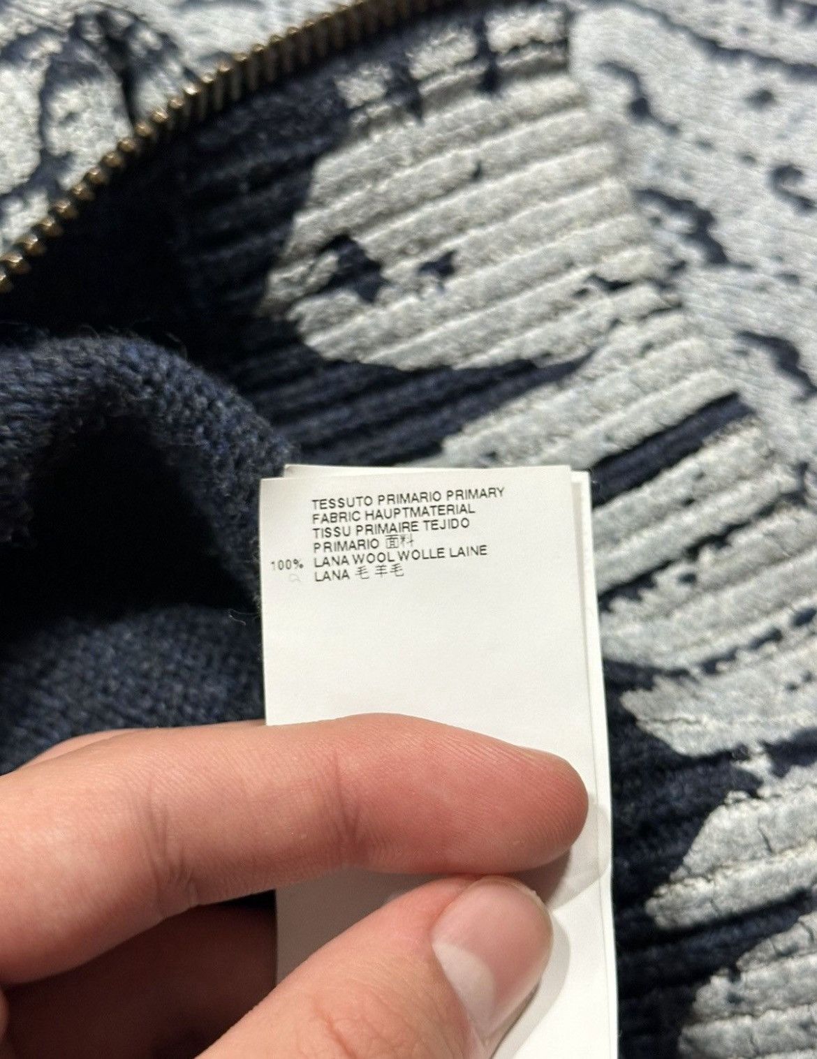 John Galliano × Maison Margiela Maison Margiela FW2016 Artisanal Painted Beaded Zip Sweater Size US M / EU 48-50 / 2 - 8 Thumbnail