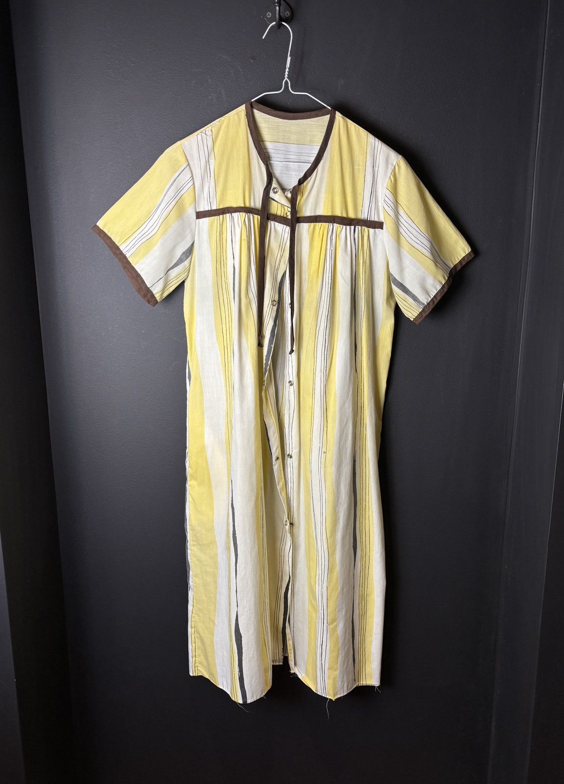 Vintage 1970s Vintage Plaid Dress MCM Mod Full Length Long Tie Women Size M / US 6-8 / IT 42-44 - 12 Thumbnail