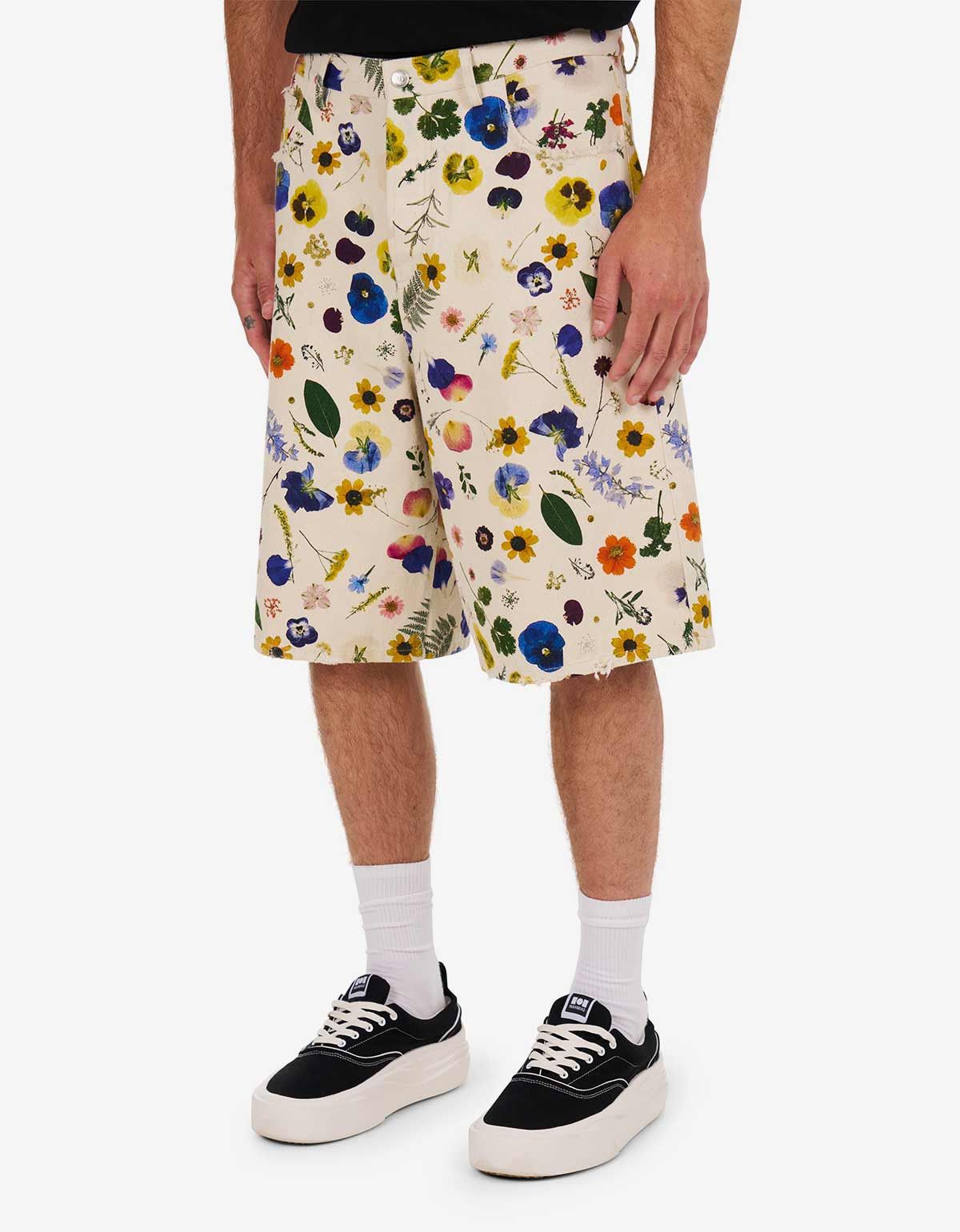 Nahmias Nahmias Floral Baggy 5 Pocket Shorts Size US 32 / EU 48 - 2 Thumbnail