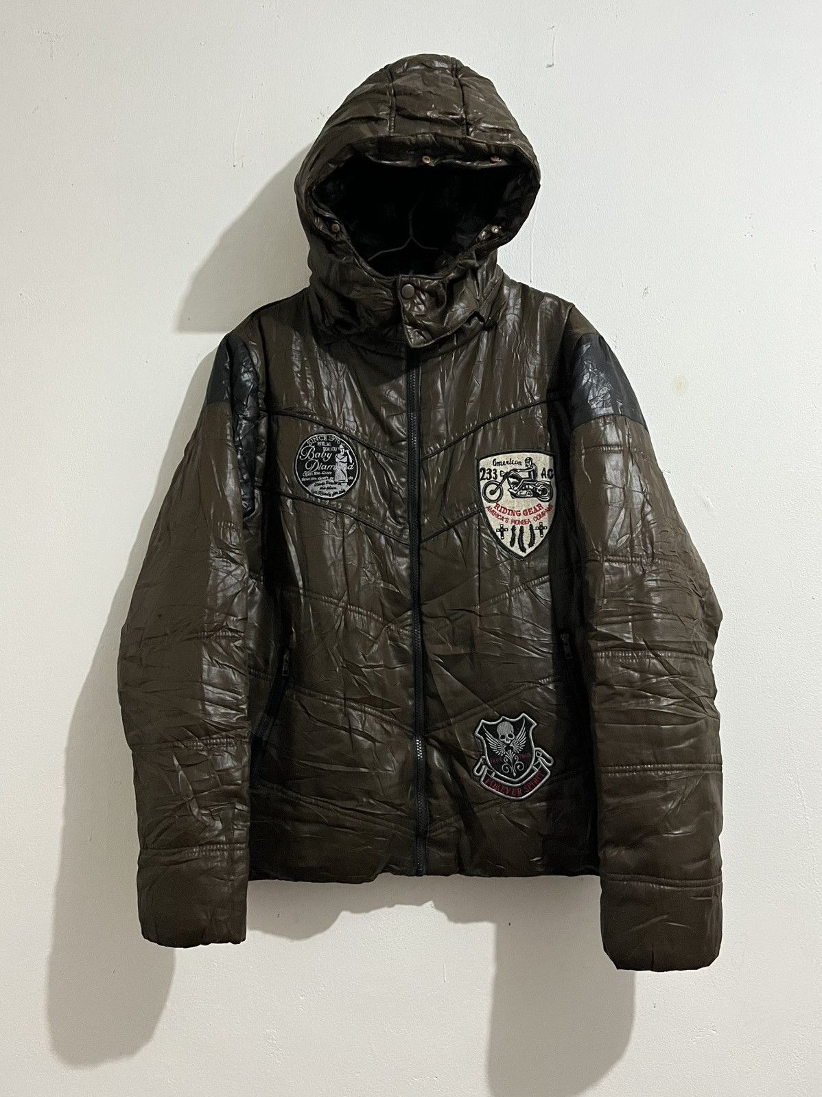 Japanese Brand 2000s Japanese Glonedev Puffer Biker Jacket Size US L / EU 52-54 / 3 - 1 Thumbnail