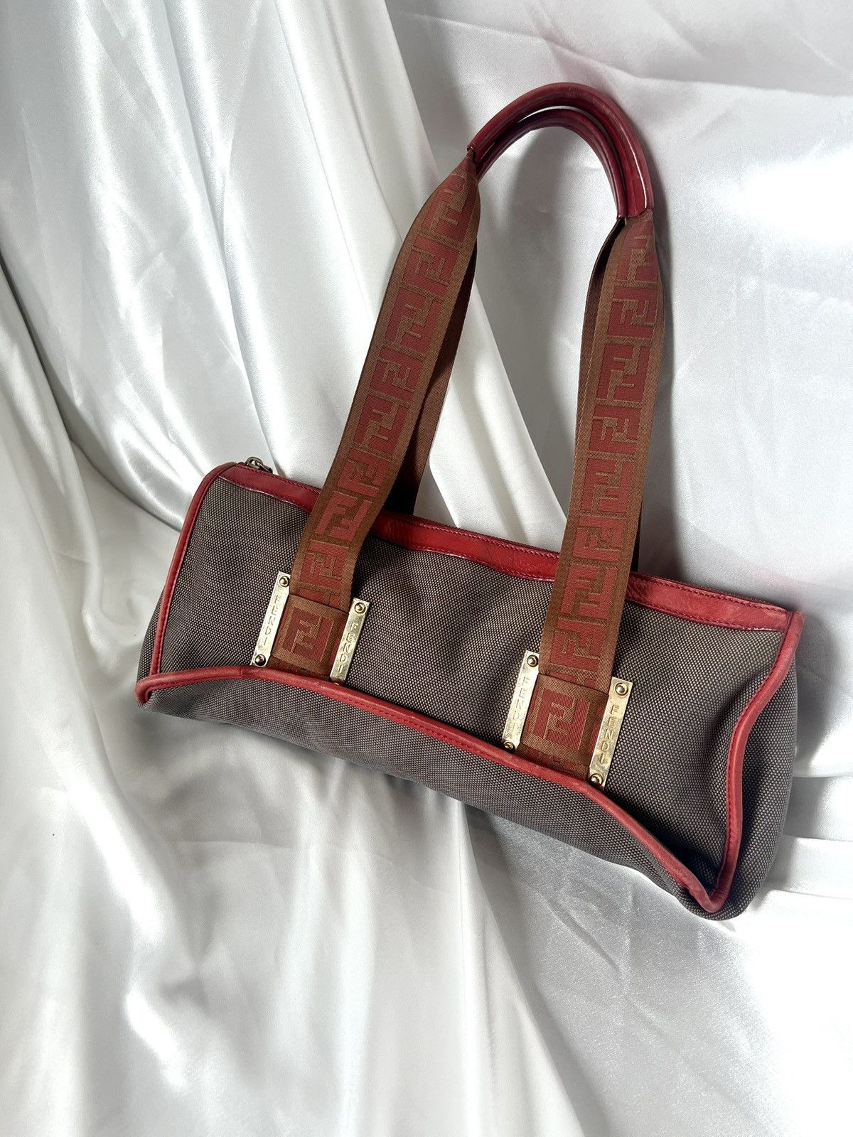 Fendi Fendi Zucca Canvas Tote – Red Trim Edition Size ONE SIZE - 1 Thumbnail