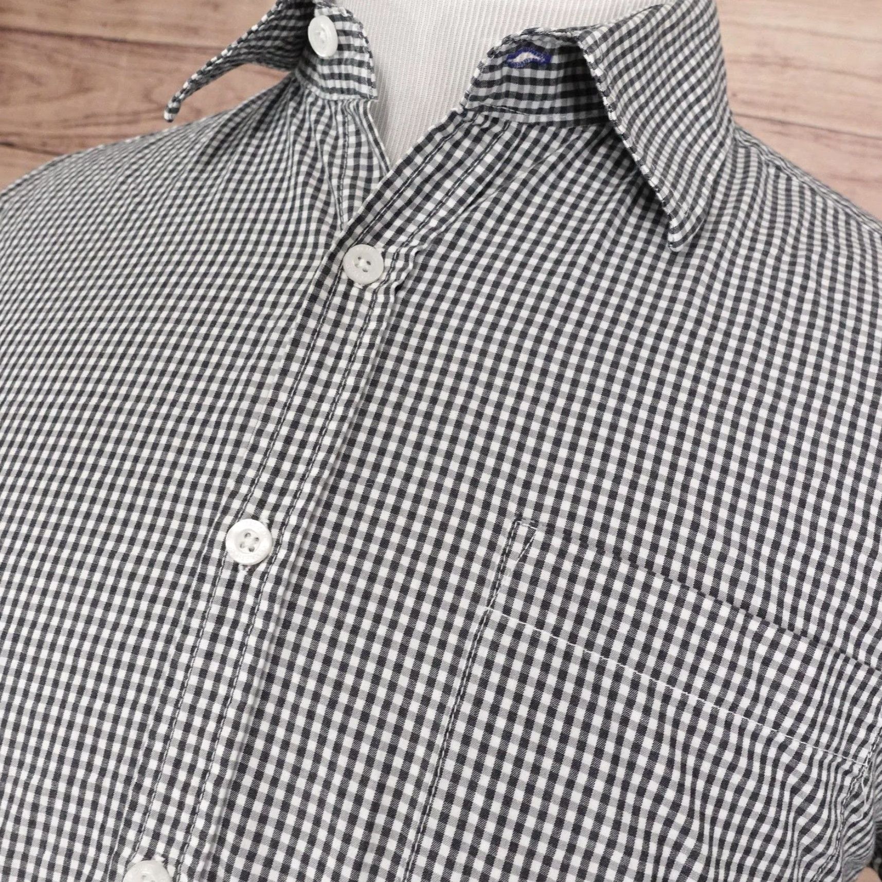 Kenneth Cole Kenneth Cole Reaction Shirt Mens L Black Check Long Sleeve Button-Up Regular Fit Size US L / EU 52-54 / 3 - 2 Thumbnail