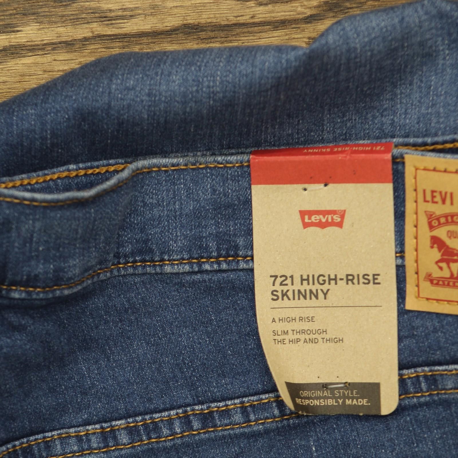 Levi's Nwt Levis High Rise Skinny Jeans Straight Through Blue 24w Size 42" / US 20 - 4 Thumbnail