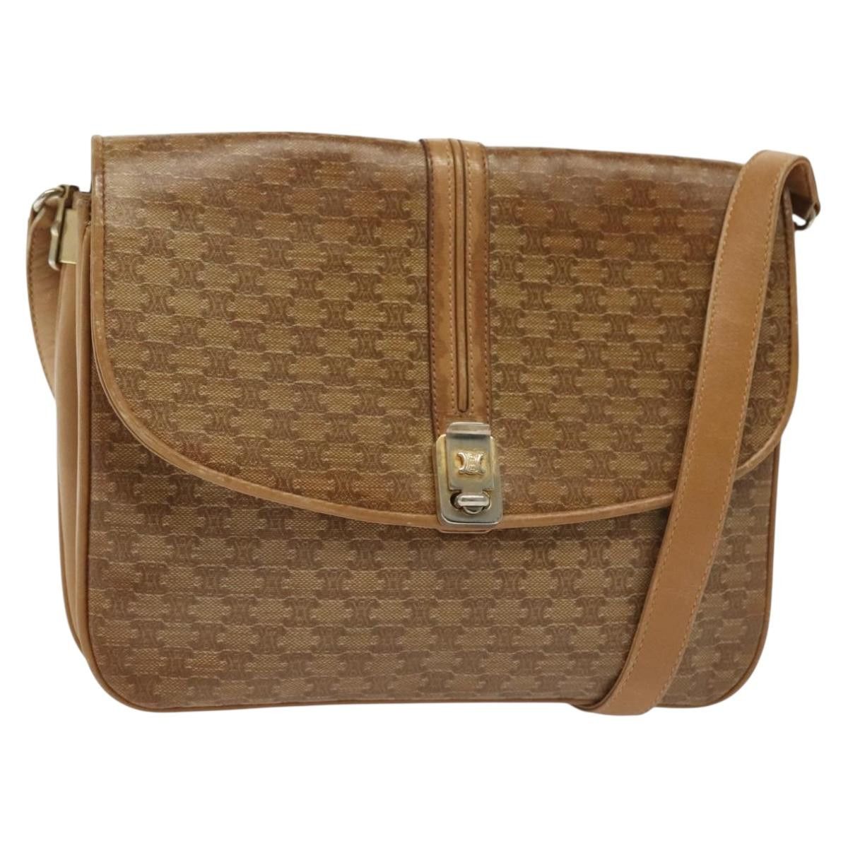 Celine CELINE Macadam Canvas Shoulder Bag Pvc Beige Gold Size ONE SIZE - 1 Thumbnail