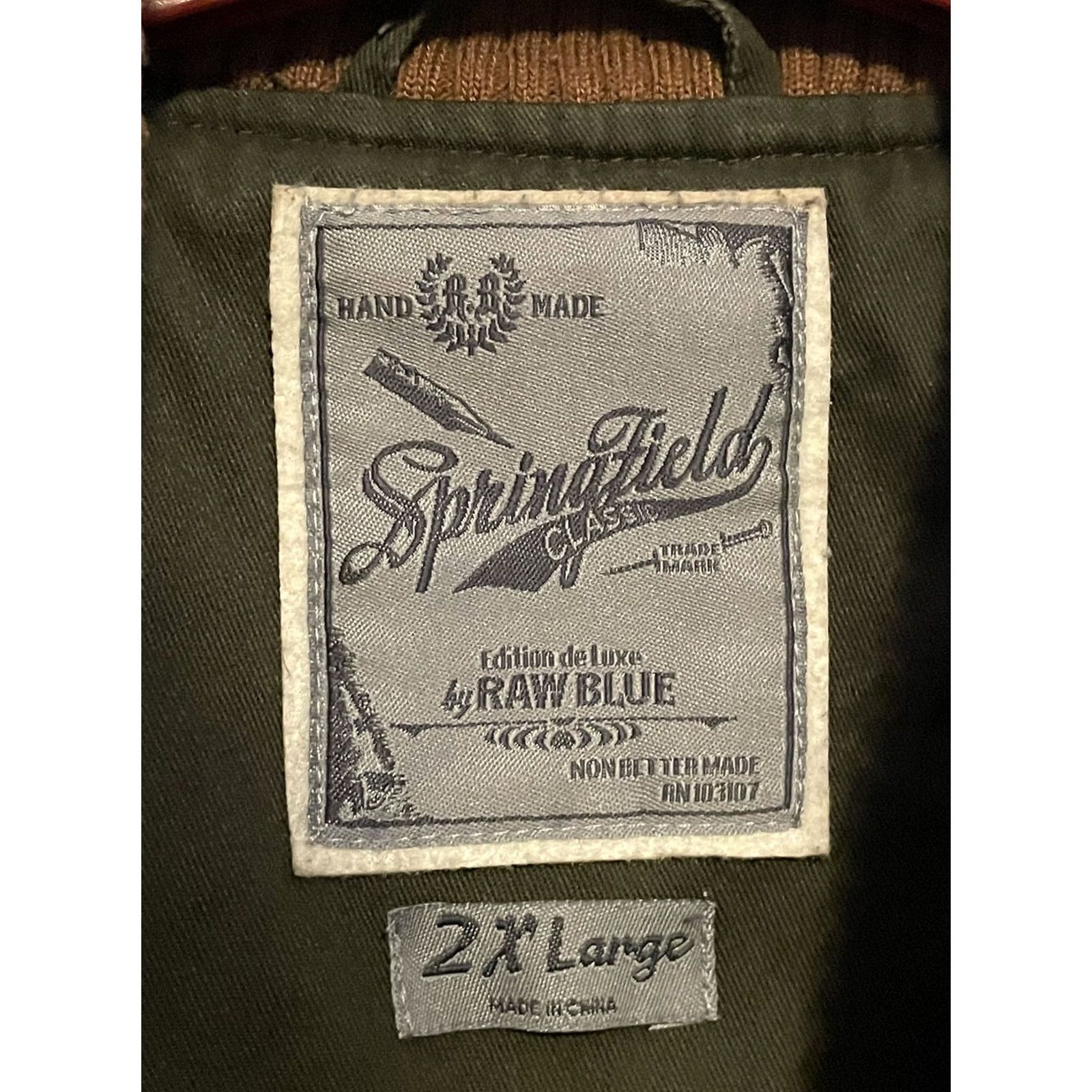 Springfield Springfield Jacket Mens 2XL Classic Varsity Triumphant Size Green Beige D118 Size US XXL / EU 58 / 5 - 3 Thumbnail