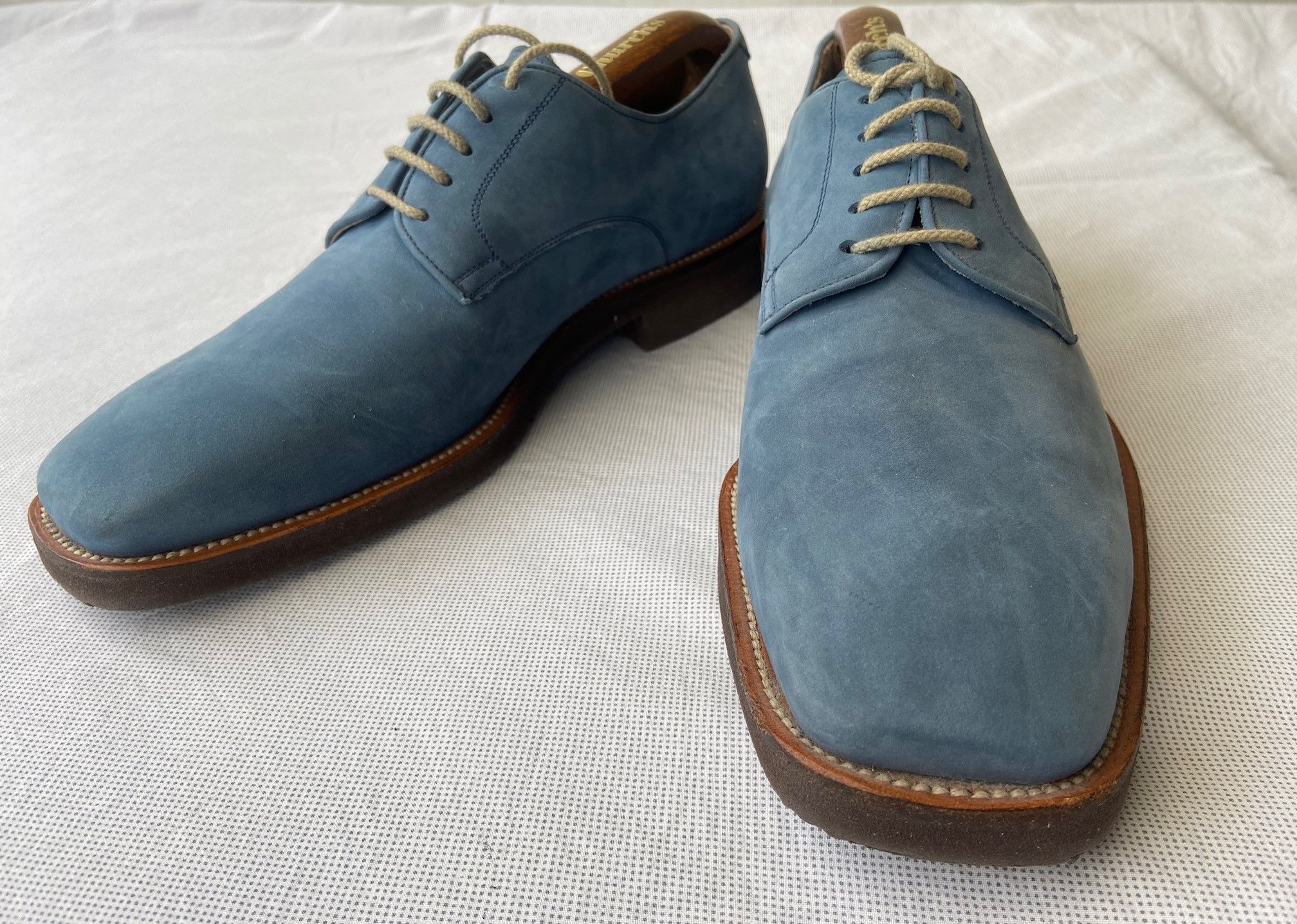 Sutor Mantellassi Sutor Mantellassi Navy Nubuck Lace Up Shoes Size US 9 / EU 42 - 4 Thumbnail