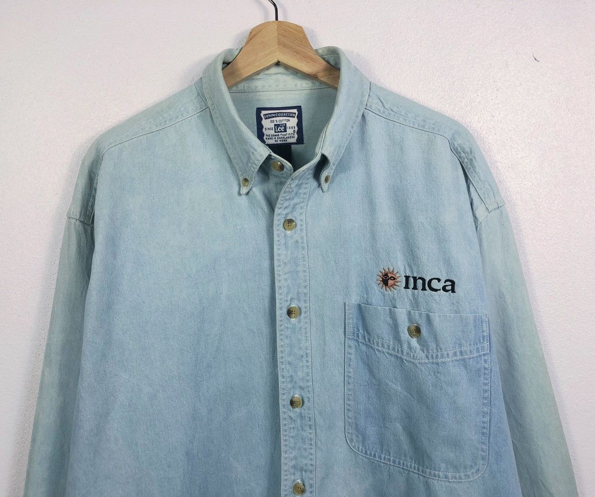 Lee Rare Vintage Lee X Union Made INCA Denim Button Ups Shirt Size US L / EU 52-54 / 3 - 2 Thumbnail