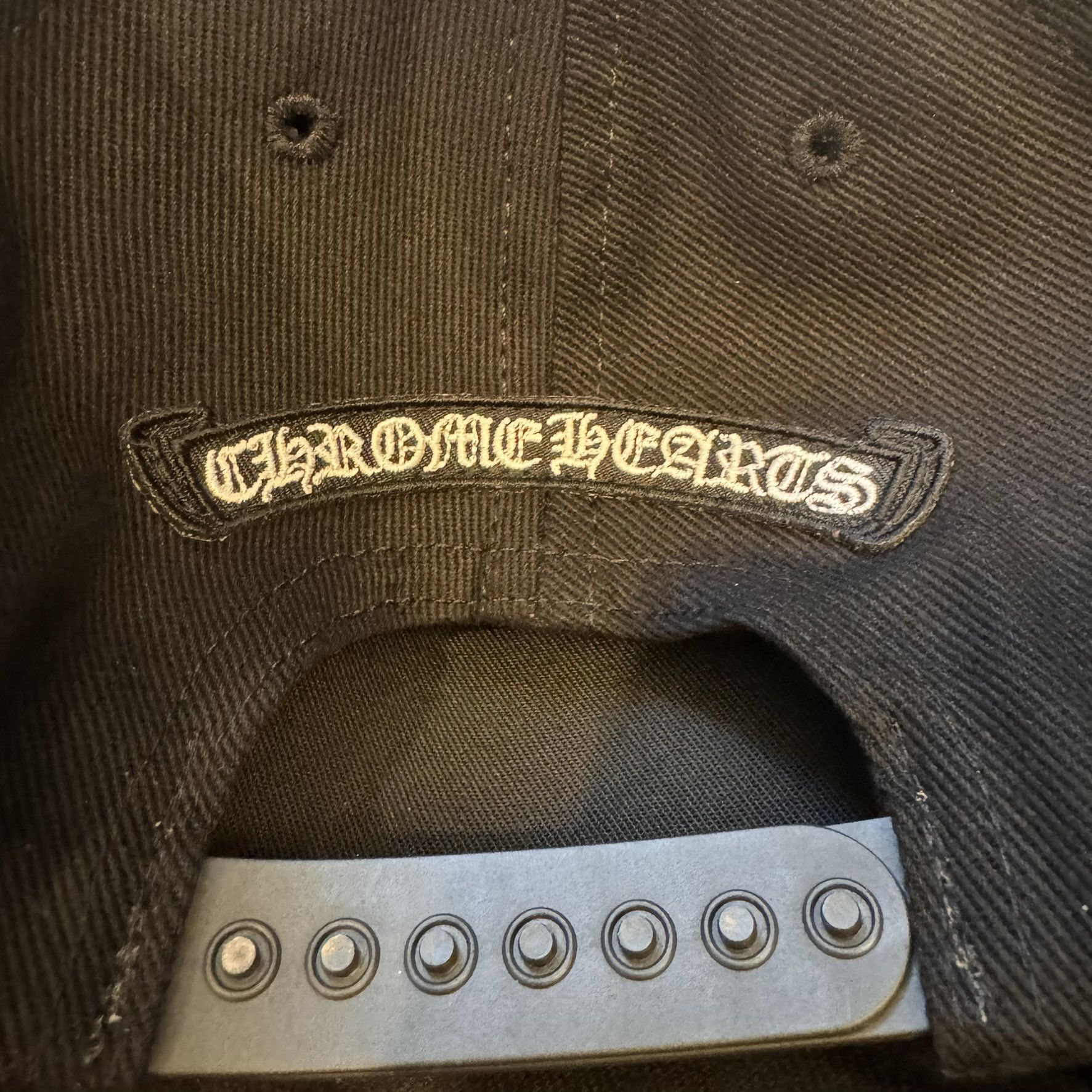 Chrome hearts 3rs rising star denim baseball hat black