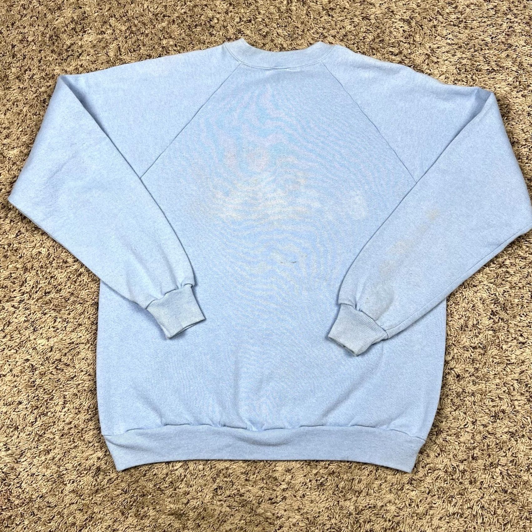 Vintage VINTAGE Jerzees By Russell Raglan Crewneck Sweatshirt Medium Blue Teddy Bear Graphic 80s 90s Unisex Adults Men Women Size US M / EU 48-50 / 2 - 3 Thumbnail