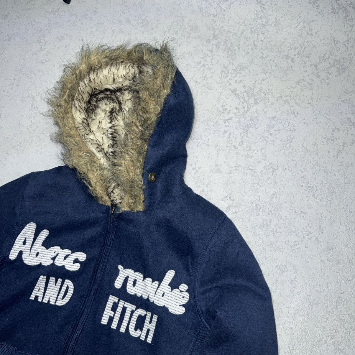 Abercrombie & Fitch Y2K Vintage Abercrombie & Fitch NY Fur Zip Hoodie Size M Size M / US 6-8 / IT 42-44 - 7 Thumbnail