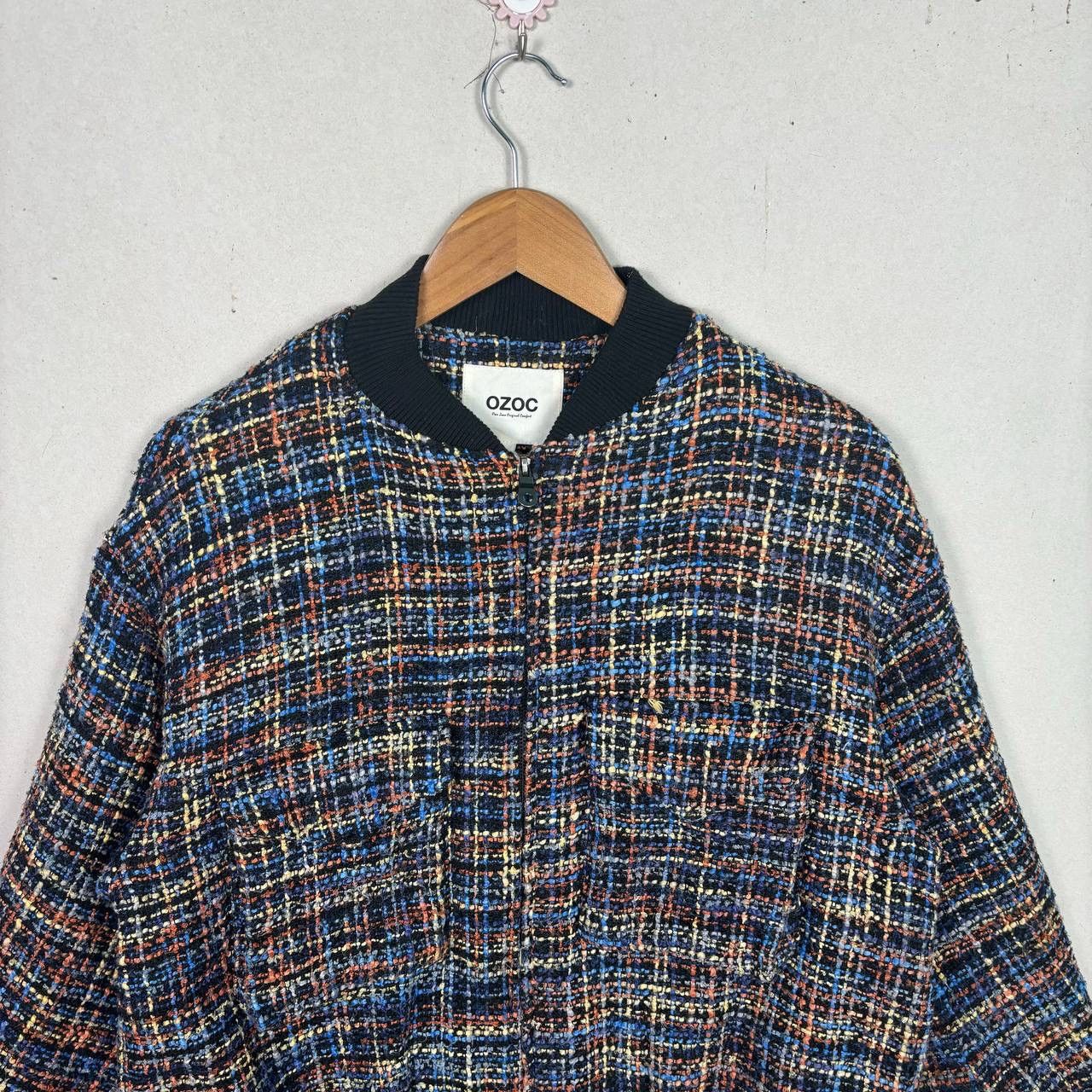 Japanese Brand Vintage Tweed Bomber Jacket by OZOC Size US M / EU 48-50 / 2 - 3 Thumbnail