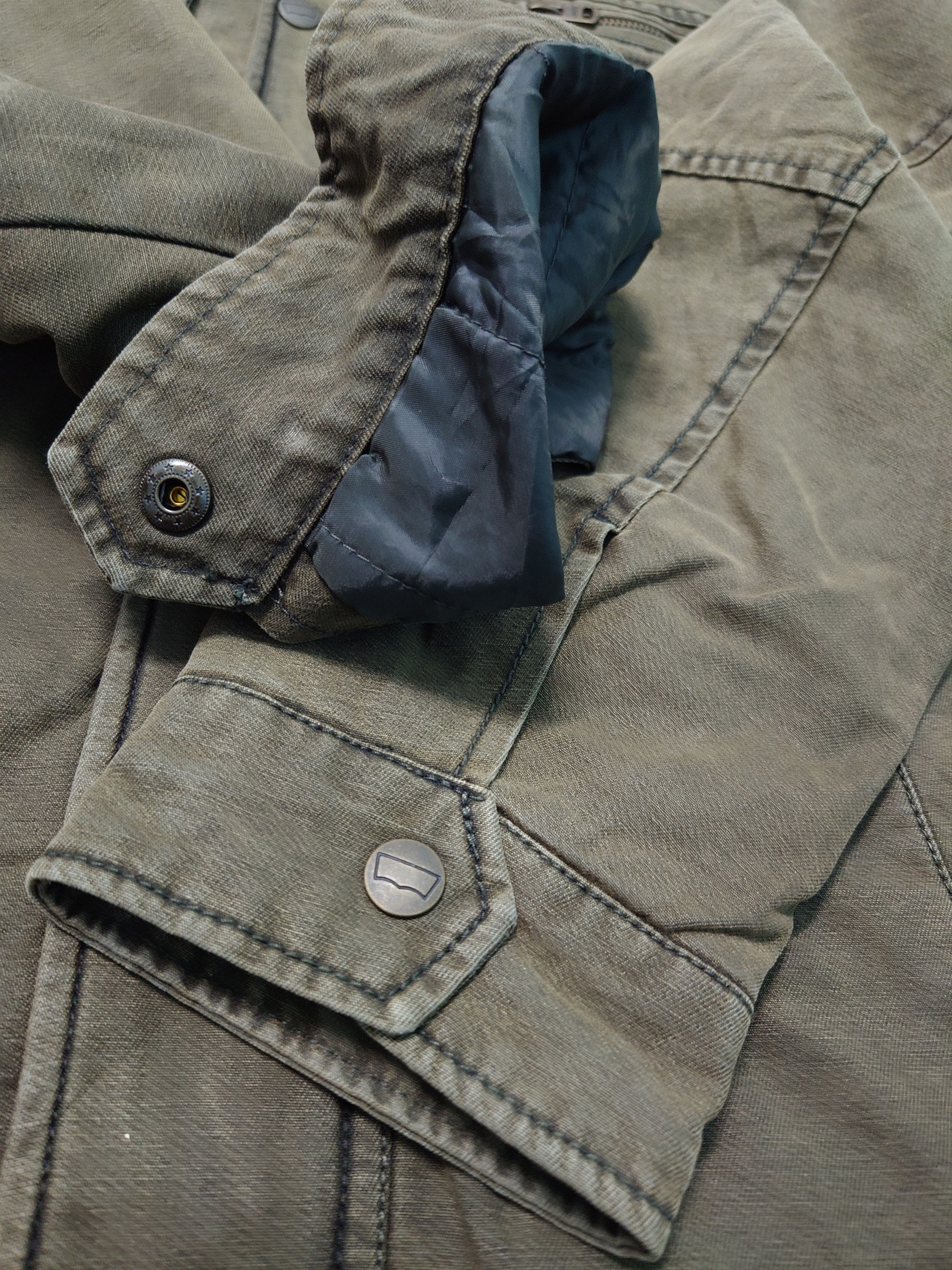 Levi's Levi's Green Olive Canvas Jacket Lined Trucker Jacket Size US M / EU 48-50 / 2 - 10 Thumbnail