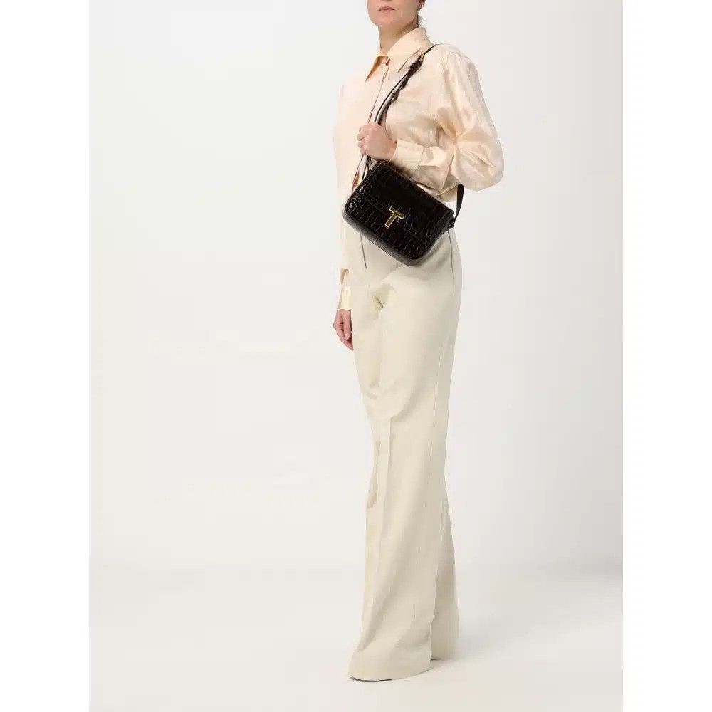 Tom Ford o1loc1c0226 PAW589 Cotton Moleskin Tailored Wide Leg Pant Size 28" / US 6 / IT 42 - 2 Thumbnail