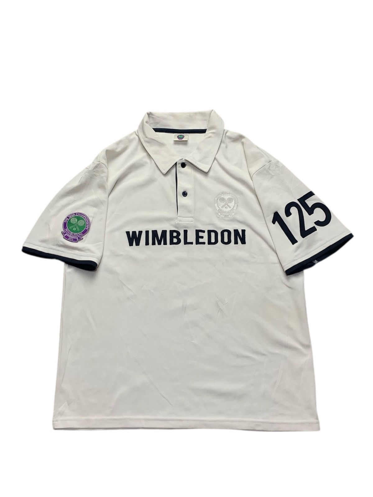 Sports Specialties 🐍 SOLD 🐍 Wimbledon The 125th Championships Polo Size US L / EU 52-54 / 3 - 1 Thumbnail