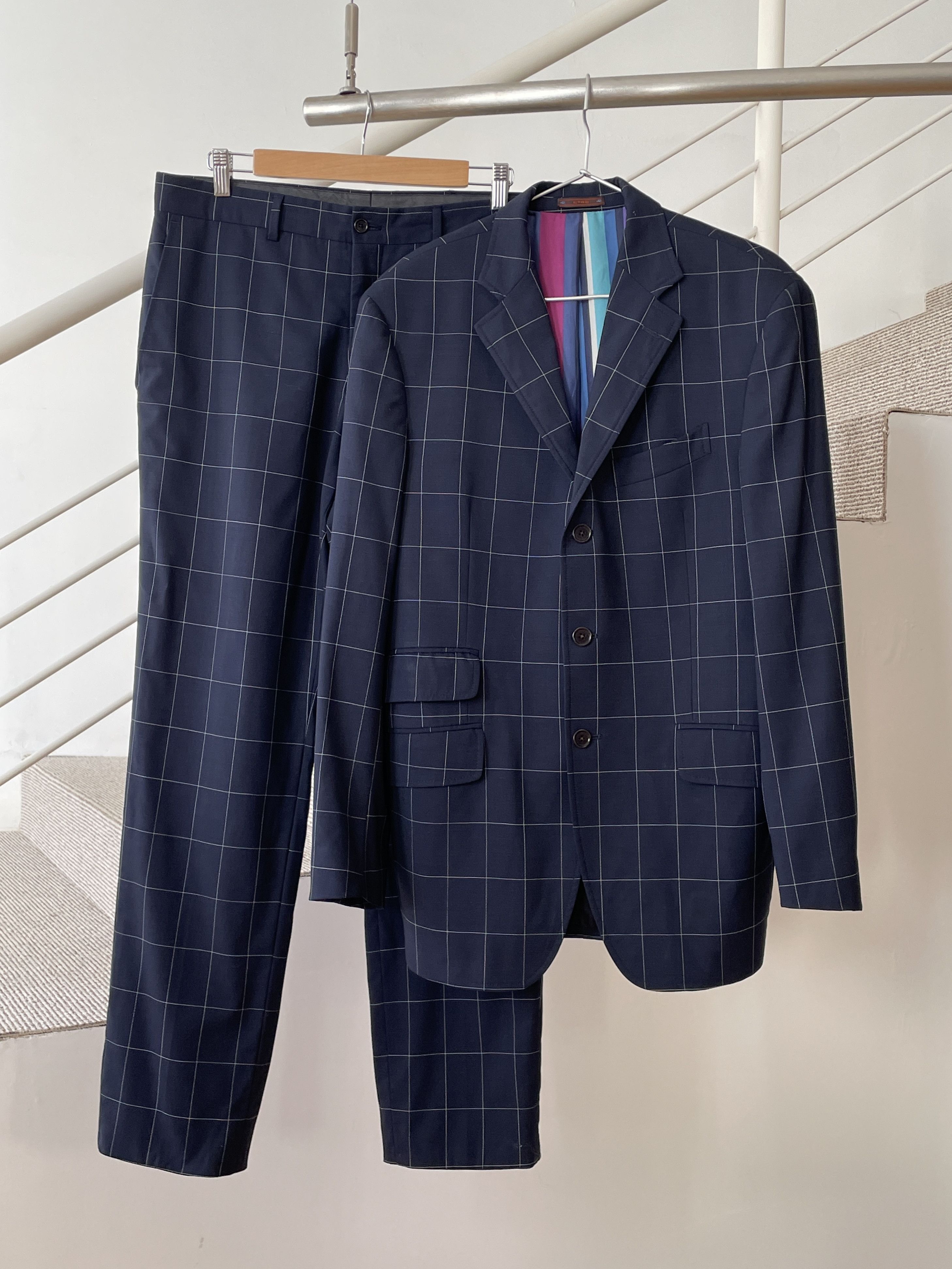 Etro ETRO Jacket Coat Blazer Trousers Suit Plaid Wool A7923 Size 40R - 1 Preview