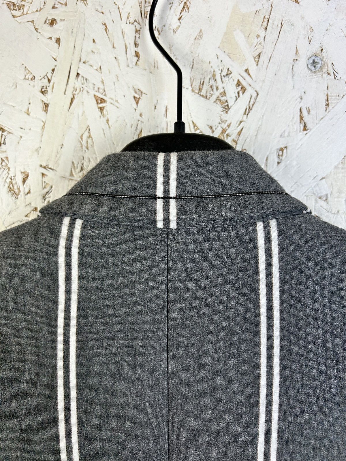 Brunello Cucinelli Brunello Cucinelli Thick Cotton Knit Striped Blazer Jacket Size M / US 6-8 / IT 42-44 - 5 Thumbnail
