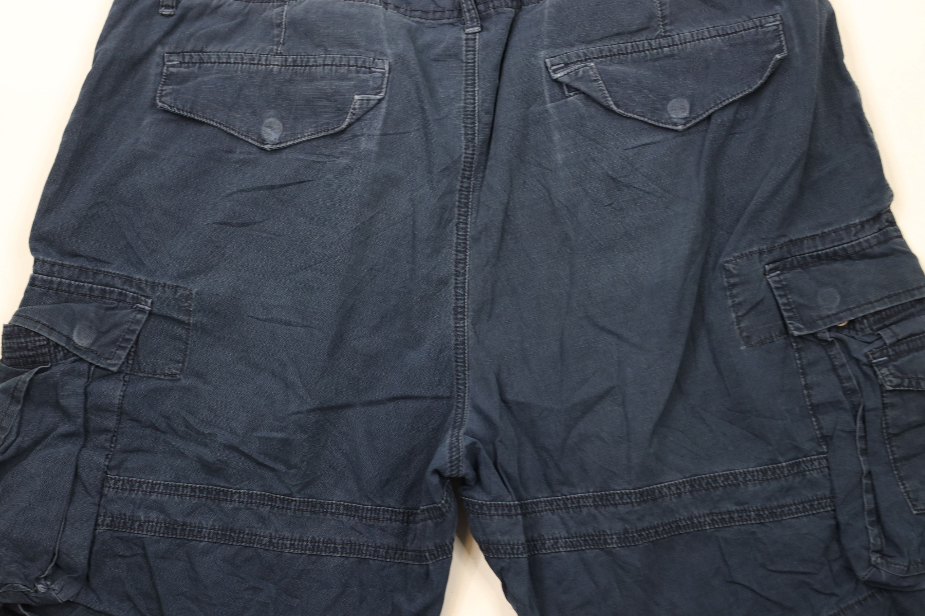 Ralph Lauren × Vintage Vintage 90s Ralph Lauren Surplus Cargo Shorts Navy Blue Size US 40 / EU 56 - 12 Thumbnail