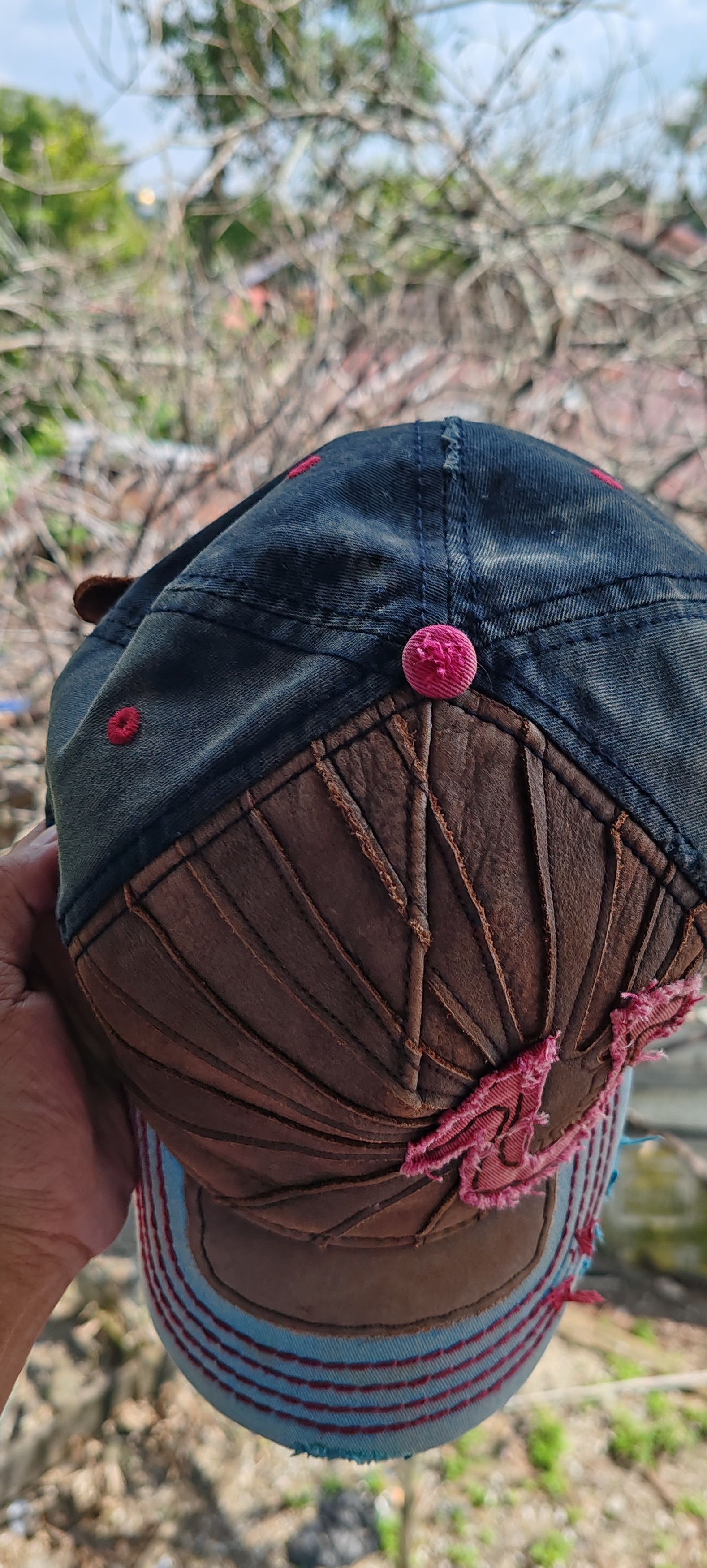 Japanese Brand × True Religion × Vintage Vintage Leather Distressed Destroyed cap hat True Religion Size ONE SIZE - 3 Thumbnail