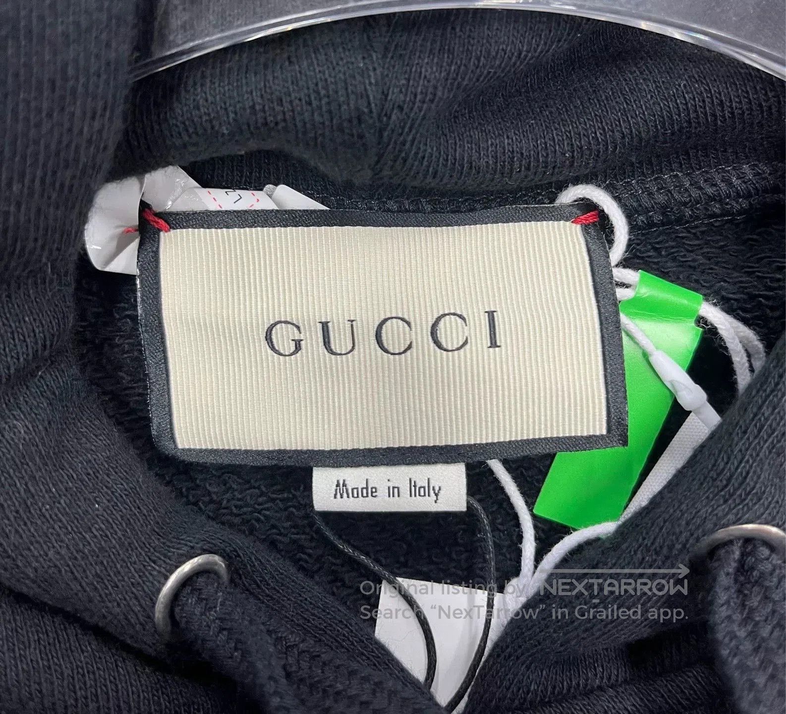 Gucci Gucci Black Distressed Logo Hoodie. Size US M / EU 48-50 / 2 - 3 Thumbnail