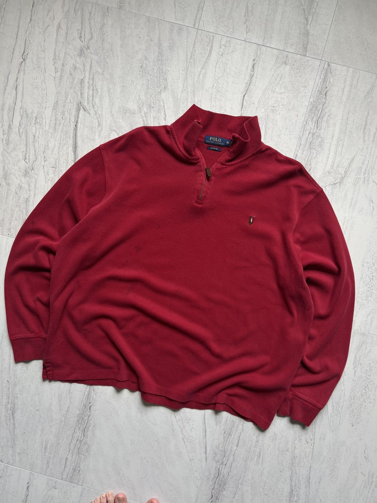 Polo Ralph Lauren Vintage Polo Ralph Quarter Zip Up Jacket Sweatshirt Hoodie Size US XL / EU 56 / 4 - 1 Thumbnail
