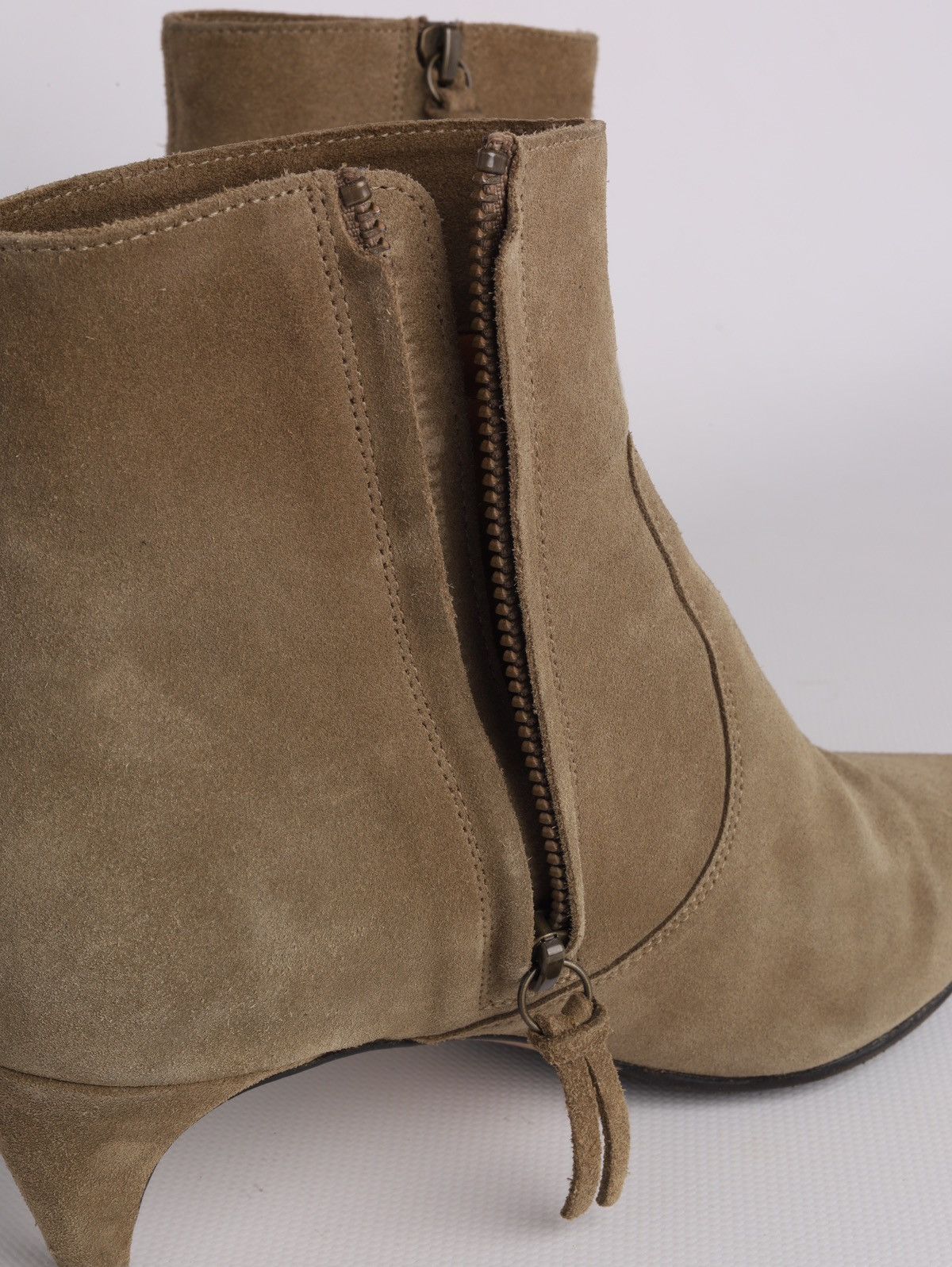 Isabel Marant Isabel Marant Suede Beige Olive Heel Shoes Boots Deone Ankle Size US 7 / IT 37 - 10 Thumbnail