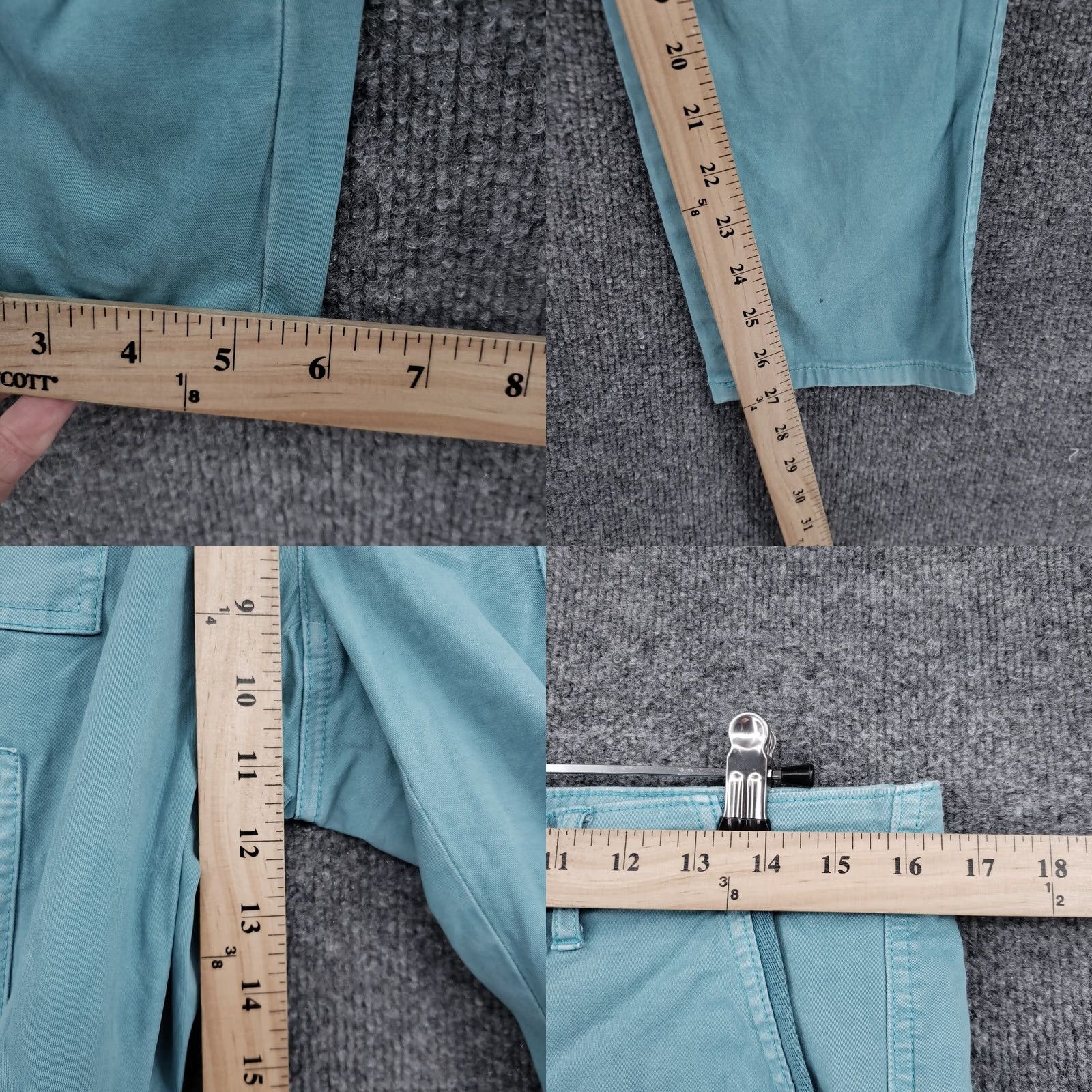 Zara Zara Womens Pants Blue 6 Slim Cropped Cargo Pockets Mid Rise Flat Front Outdoor Size 28" / US 6 / IT 42 - 8 Thumbnail