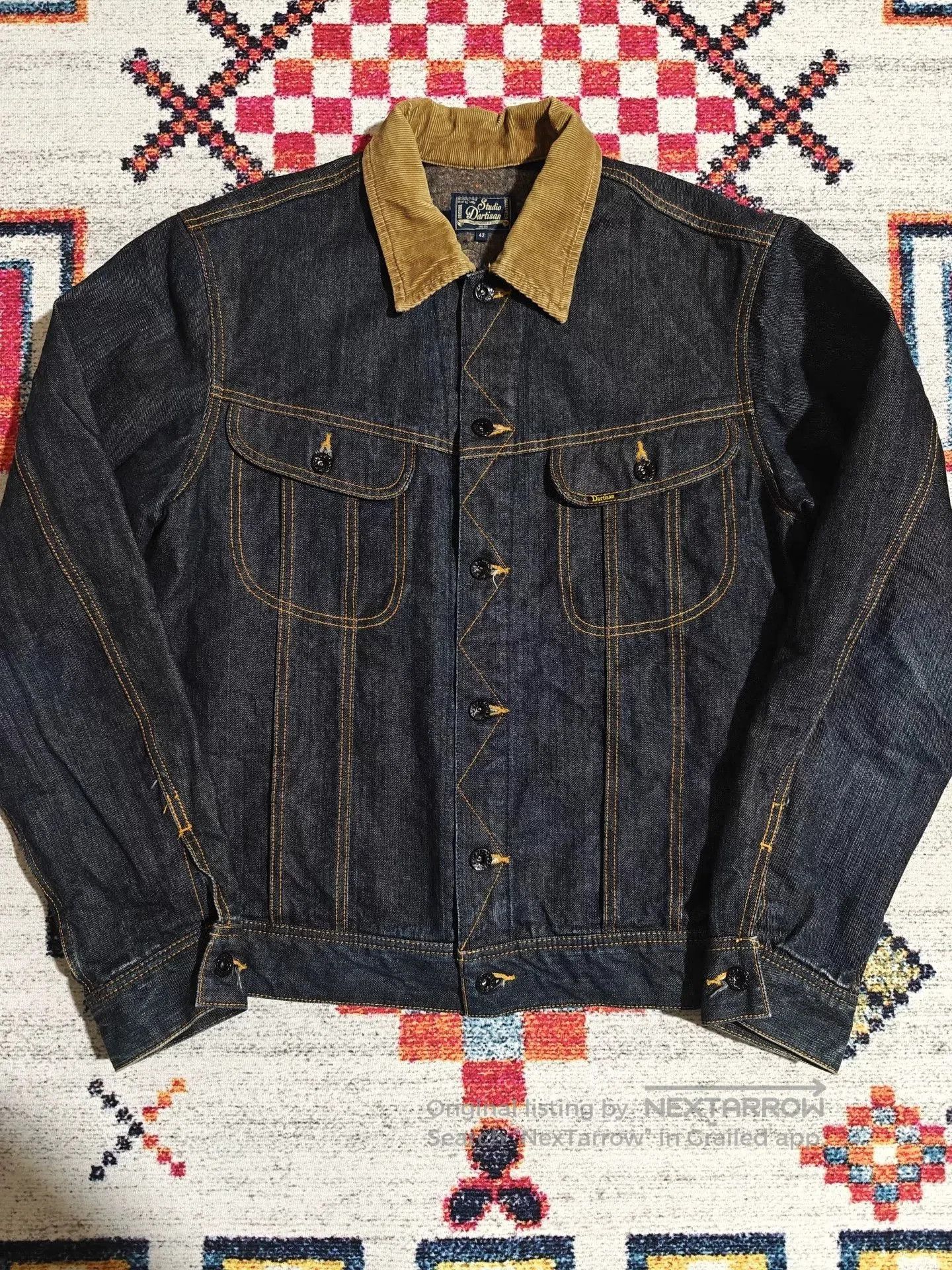 Studio D'Artisan STUDIO D'ARTISAN D4187 Raw Denim Jacket. Size US XS / EU 42 / 0 - 2 Thumbnail