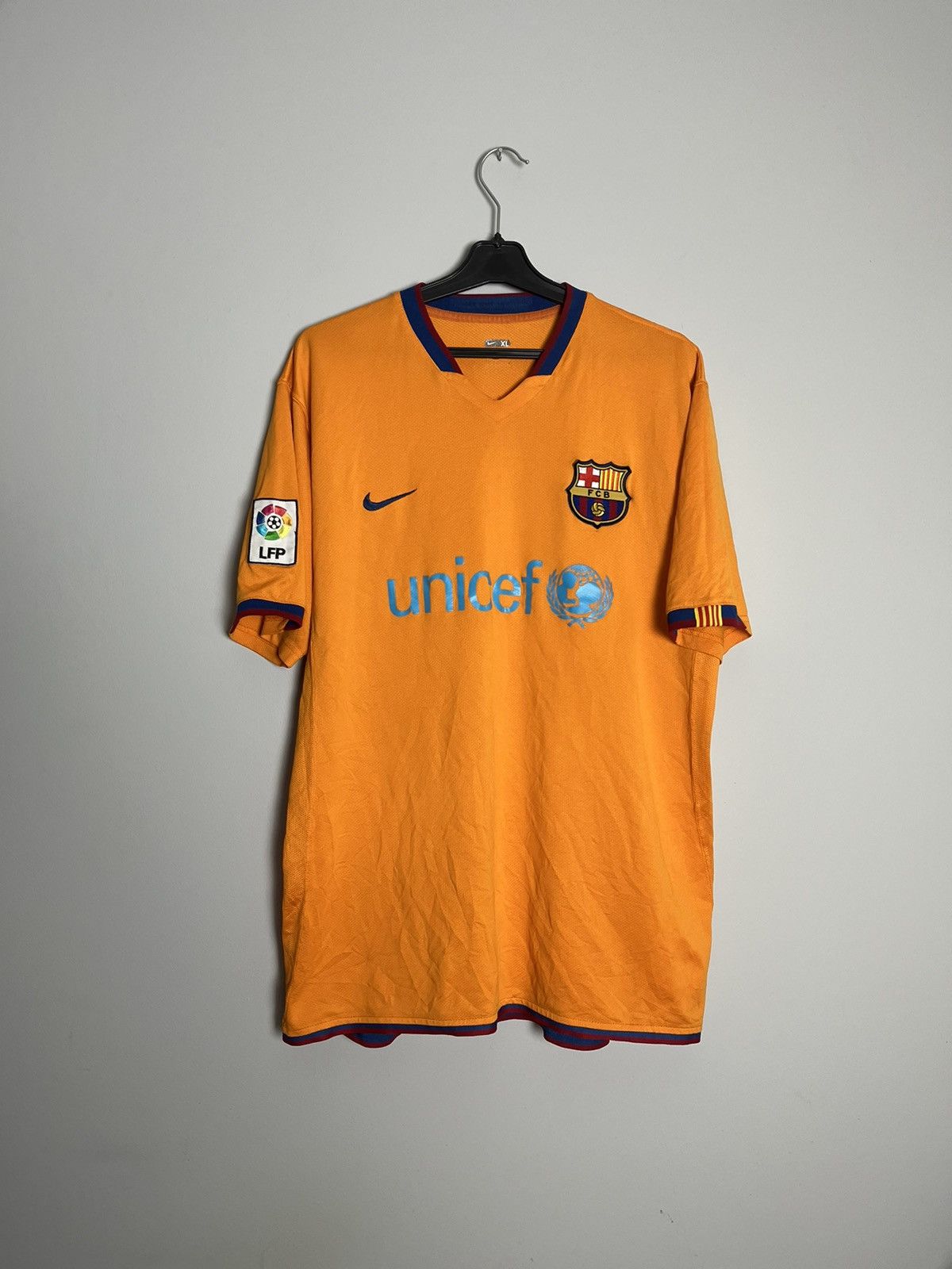 image of F C Barcelona x Nike Vintage Nike Fc Barcelona 2006/2007 in Orange, Men's (Size XL)