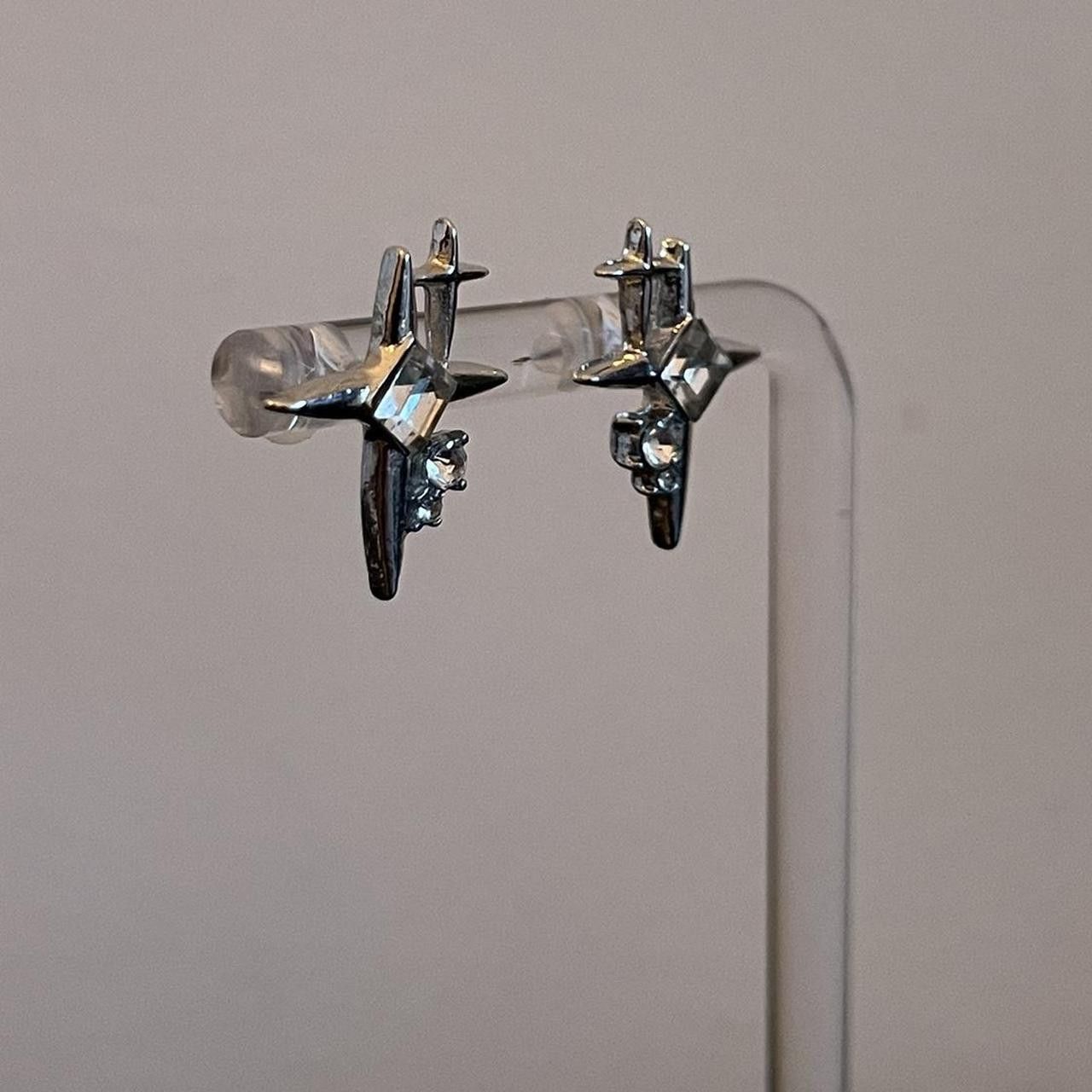 Designer × Vintage Sparkle Star Stud Earrings Size ONE SIZE - 4 Thumbnail
