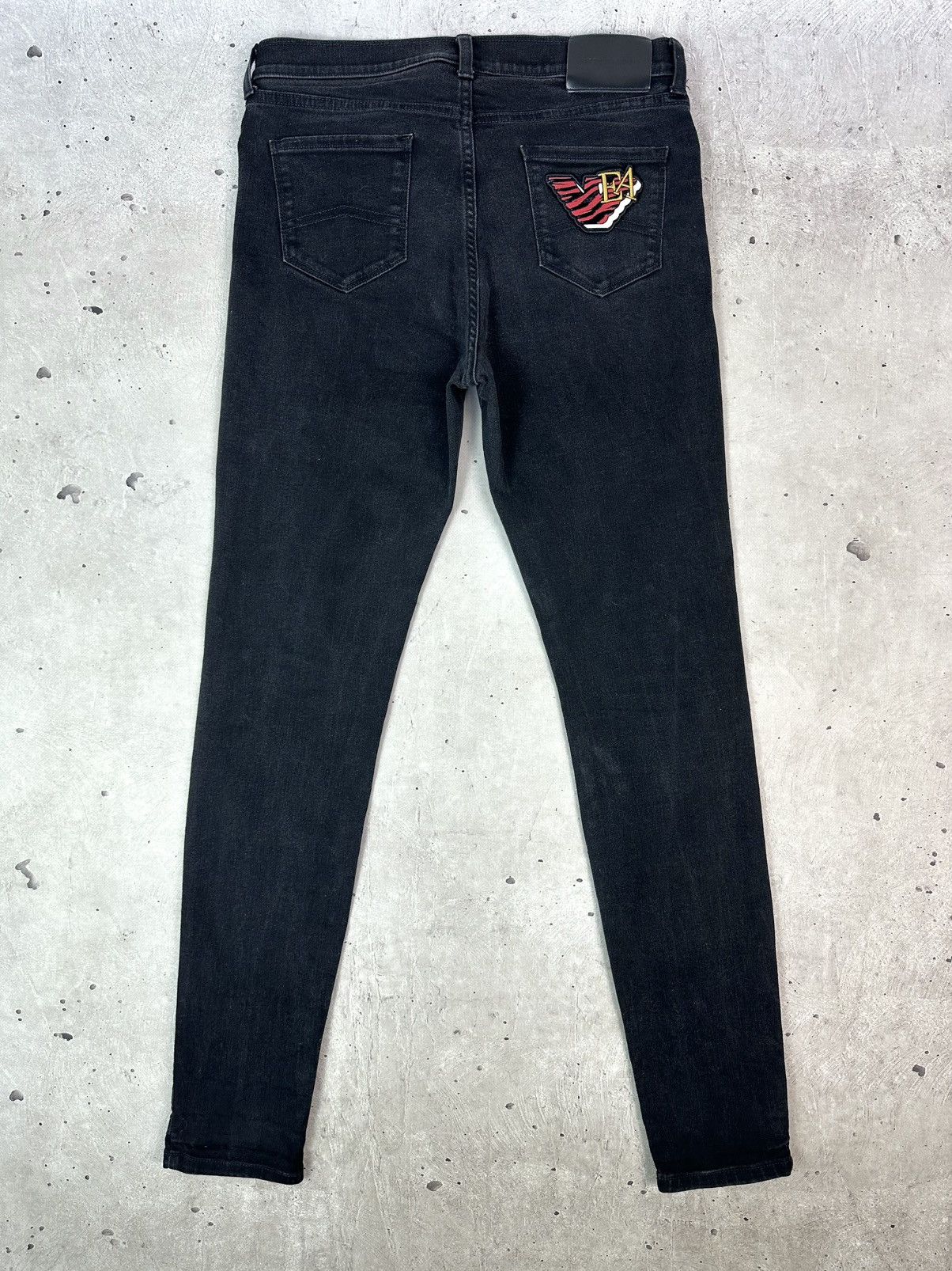 Emporio Armani Emporio Armani Slim-Fit Black Cotton Logo Women’s Jeans Size 29" - 1 Thumbnail