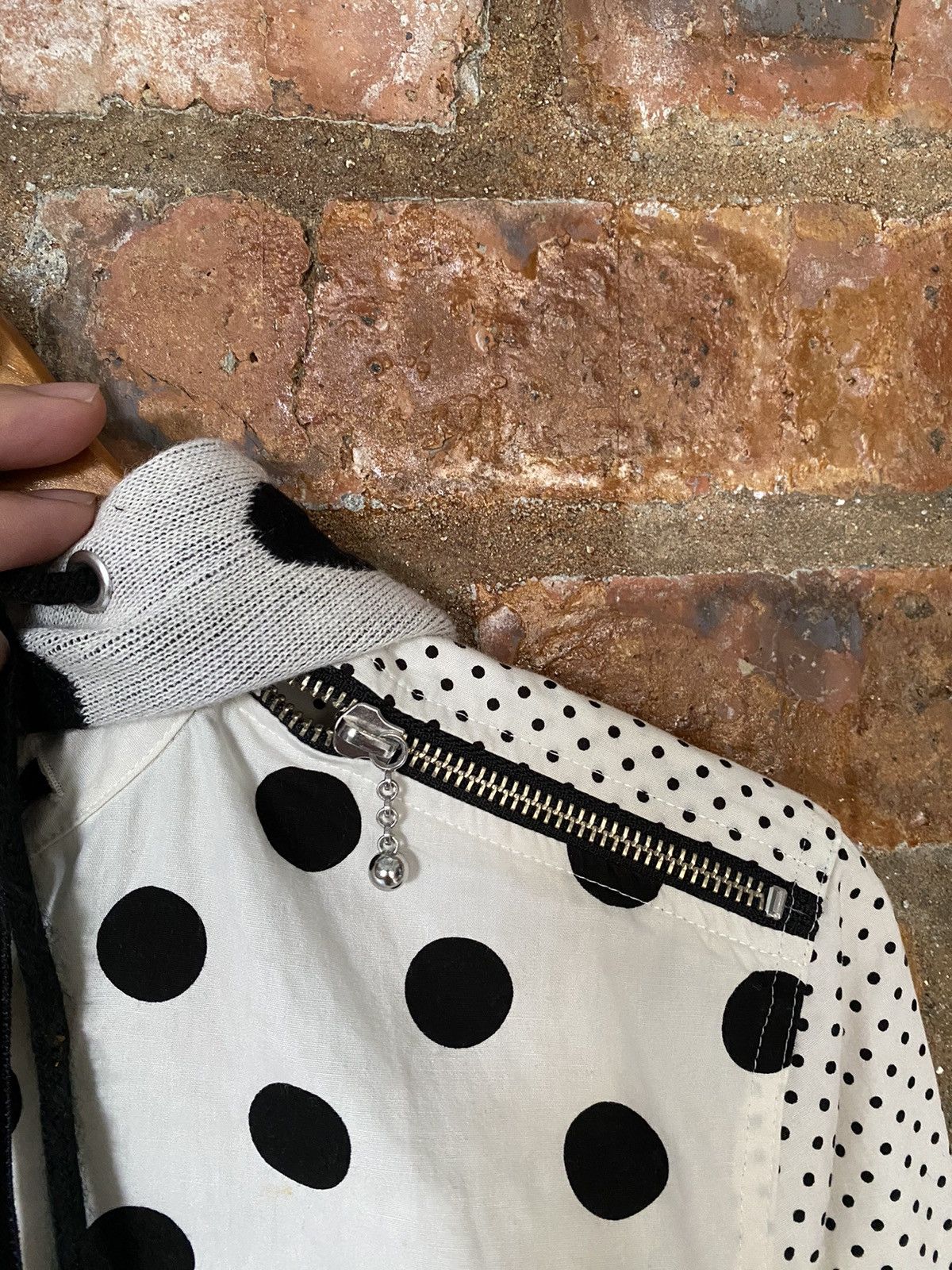 Japanese Brand ARMED Japan polka dot flannel smile and anarchy hoodie Size US S / EU 44-46 / 1 - 18 Thumbnail