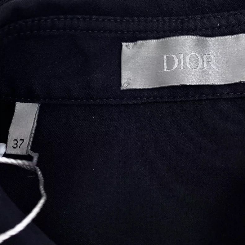 Dior Dior Size 37 Co-branded black logo embroidered cotton lape Size US XXS / EU 40 - 6 Thumbnail