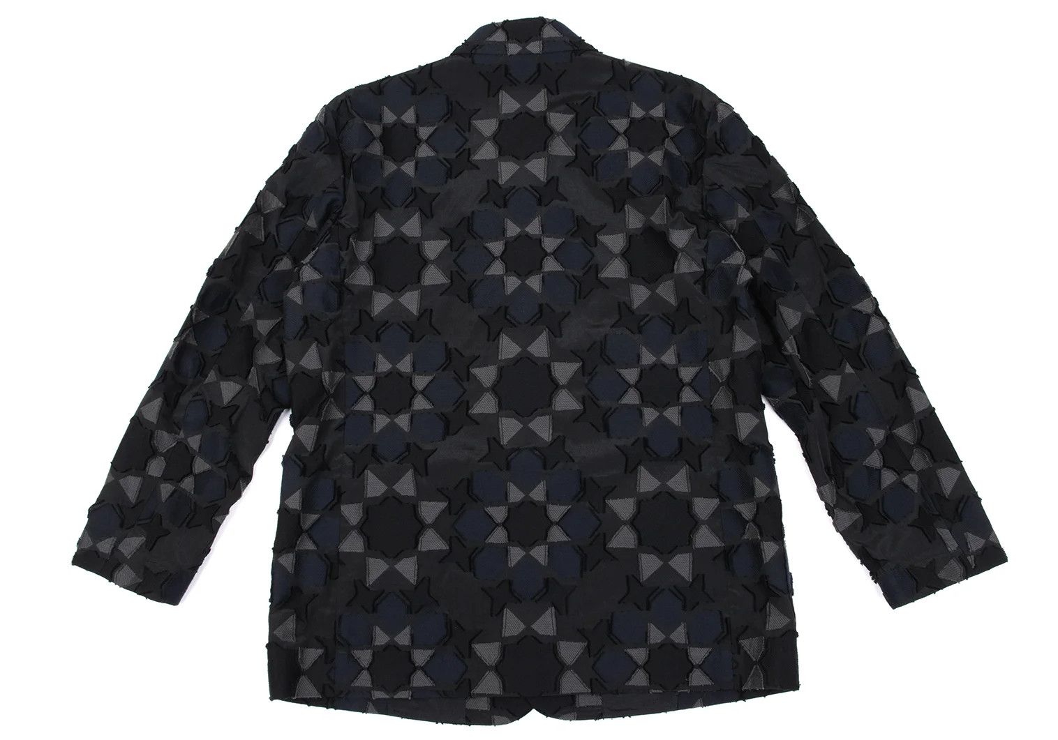 Issey Miyake Geometric Jacquard Jacket in Black and Navy Size US S / EU 44-46 / 1 - 11 Thumbnail