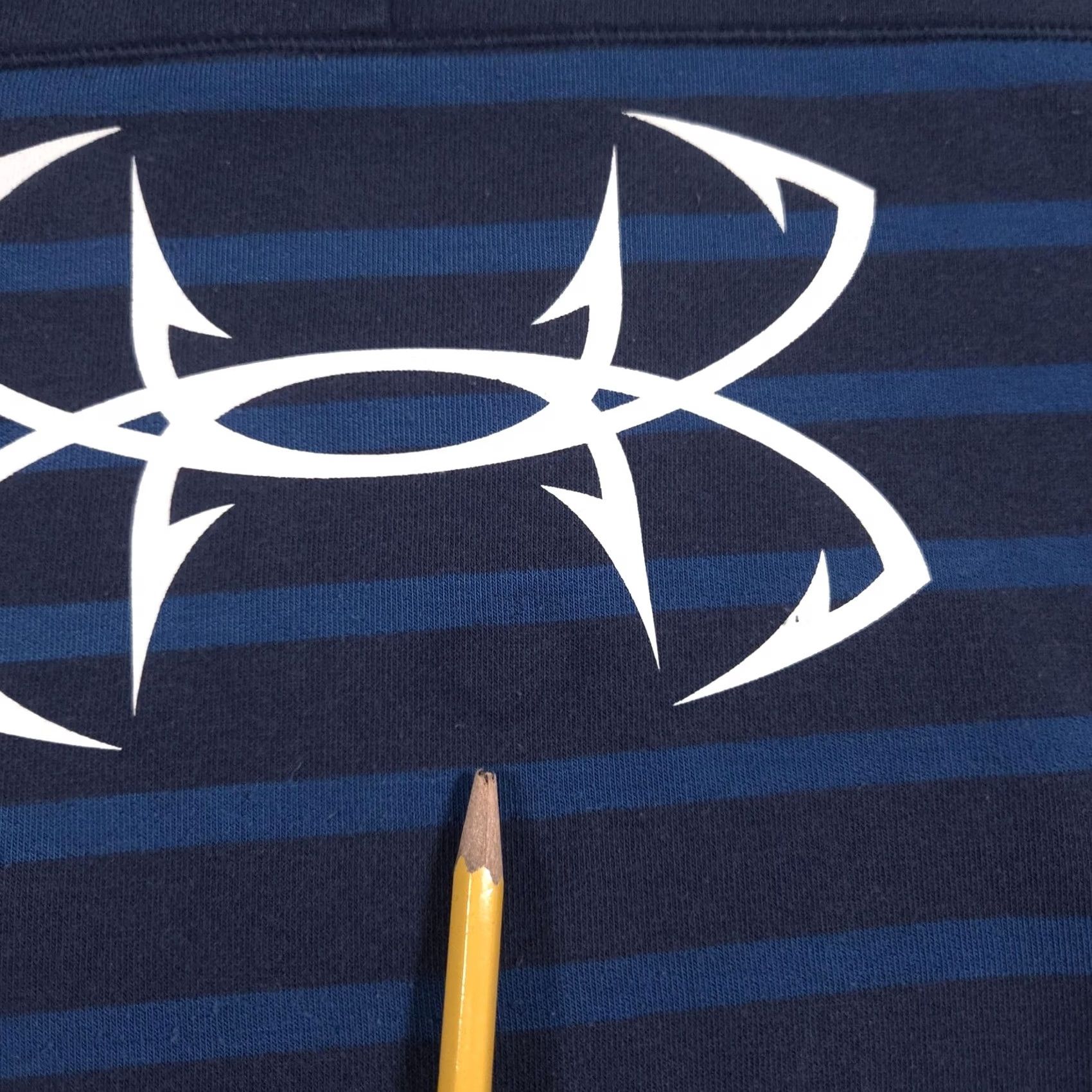 Under Armour Under Armour Fish Sweatshirt Mens Large Blue Striped Pullover Logo Outdoor Size US L / EU 52-54 / 3 - 5 Thumbnail
