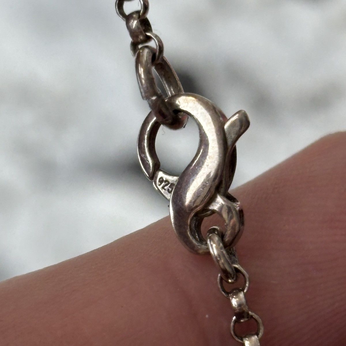 Sterling Silver Vintage Sterling Trilobite + Bone Pendant & Chain 925 Silver Size ONE SIZE - 11 Thumbnail