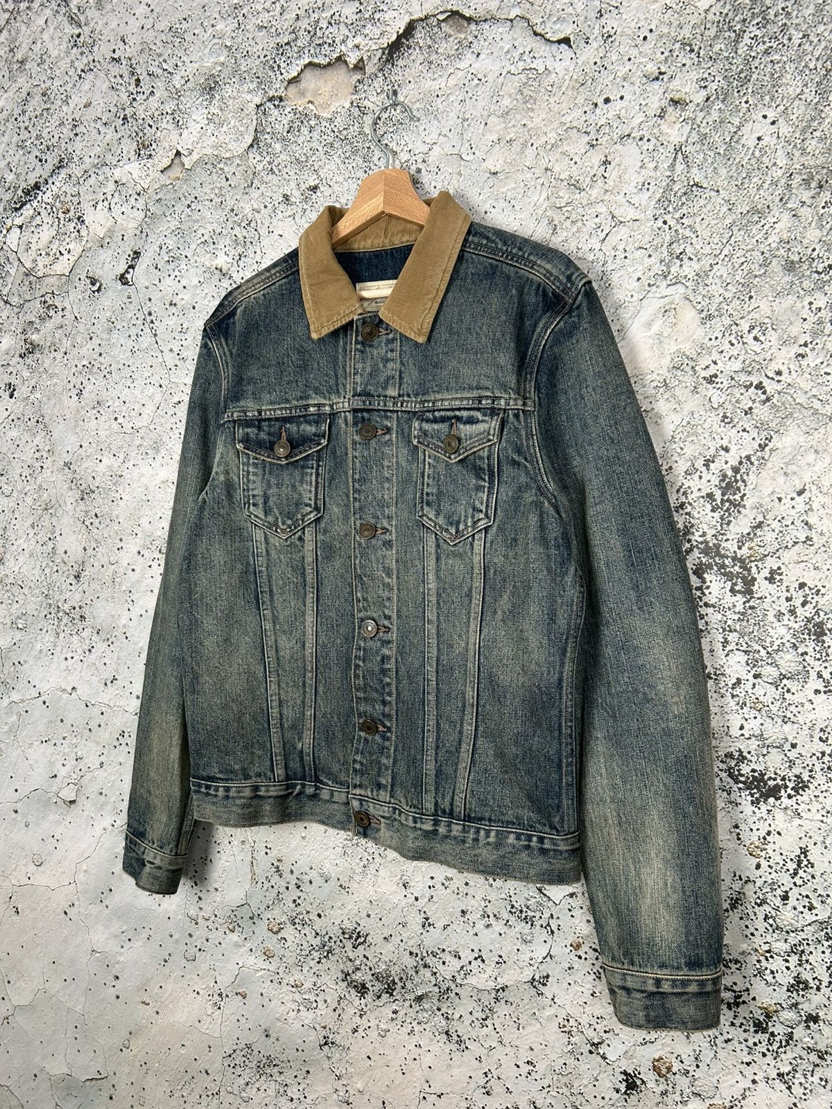 Allsaints Allsaints Japanese Fabric Denim Jacket Avant Garde Grunge Size US L / EU 52-54 / 3 - 2 Thumbnail