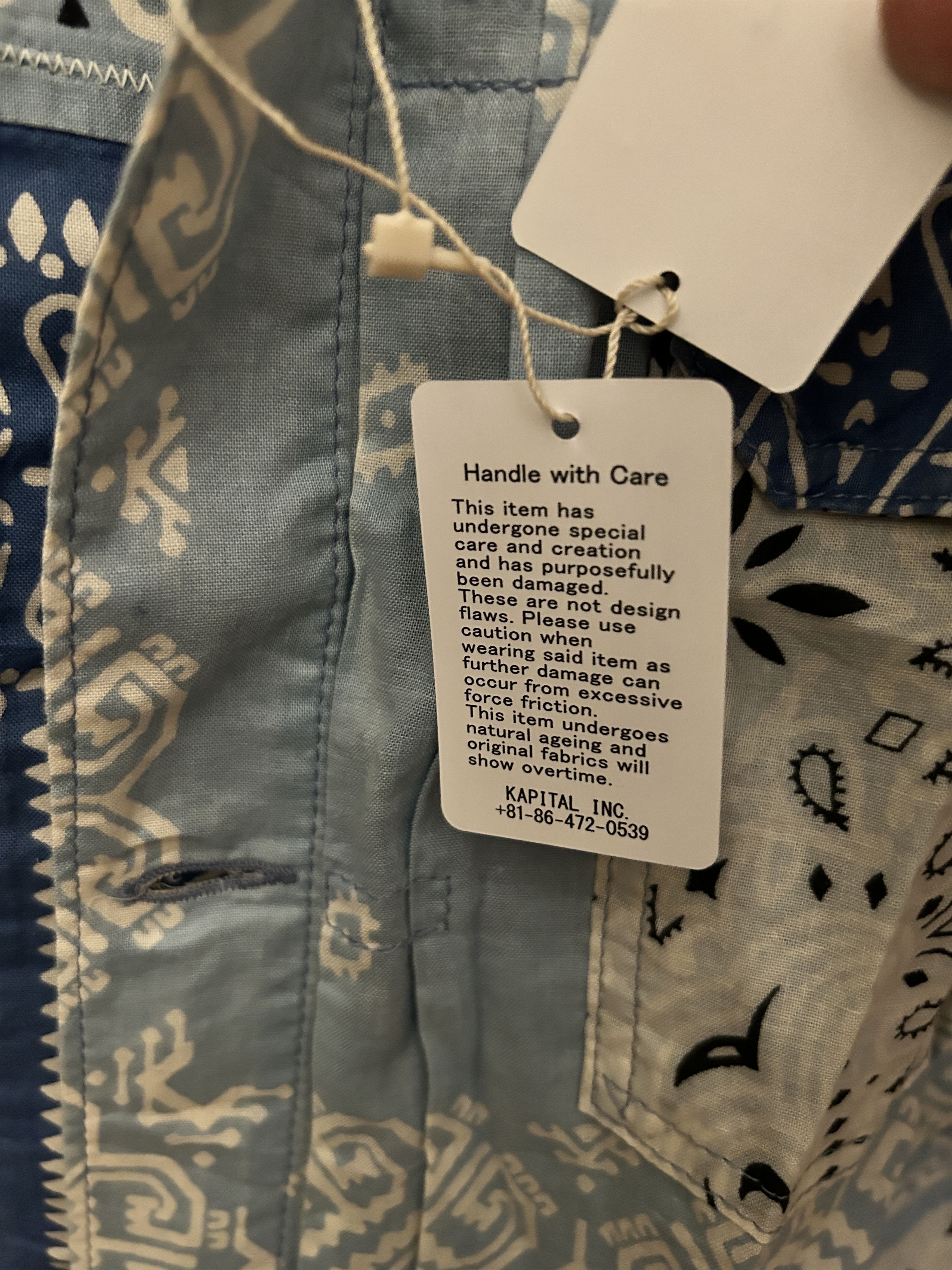 Kapital Kapital Kountry Patchwork Bandana Shirt Blue Size 5 Size US XL / EU 56 / 4 - 11 Thumbnail